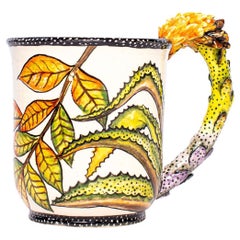 Ceramic mug, Aloe handle, hand made in South Africa