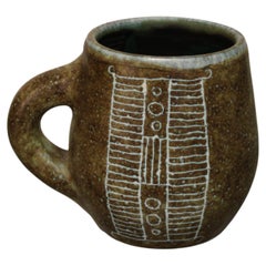 Ceramic mug by Les 2 Potiers, France 20th century
