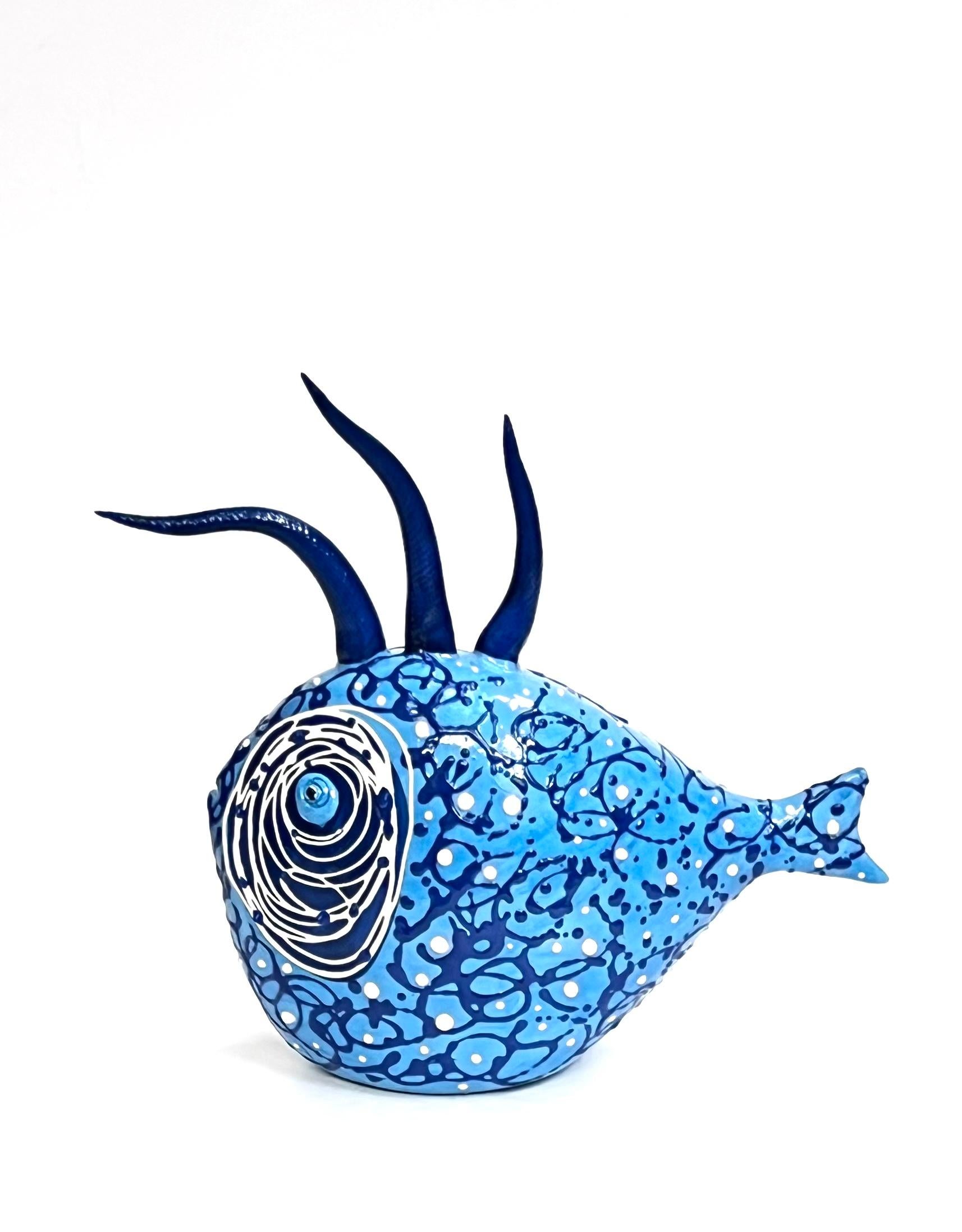 Italian Ceramic Multicolor Fish Handmade in Italy, Choose Your Style! New Creation, 2023 For Sale