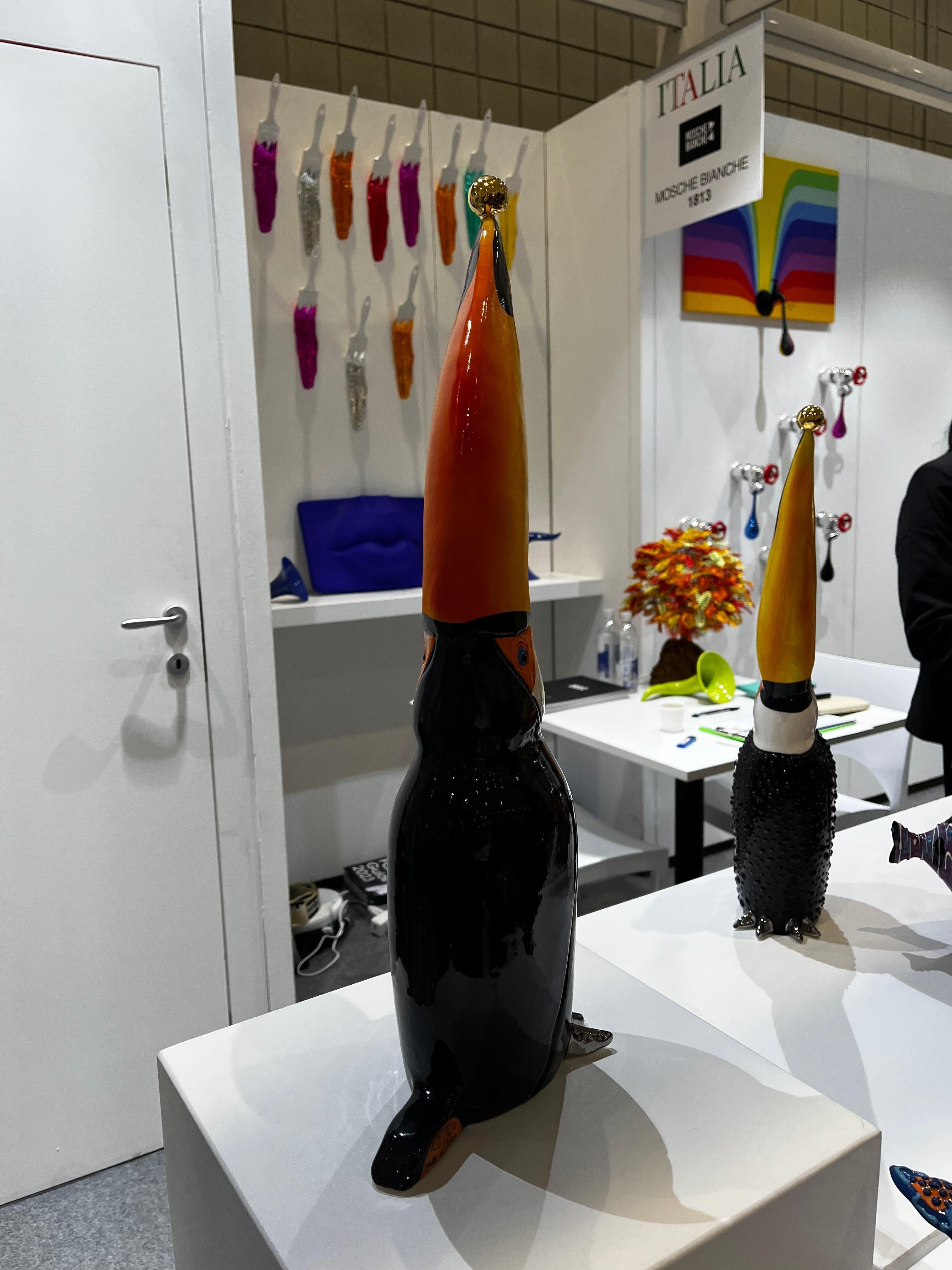 Keramik Multicolor Toucan Couple Handgefertigt in Italien, maßgeschneidert! Neues Creation, 2023 (Italienisch) im Angebot