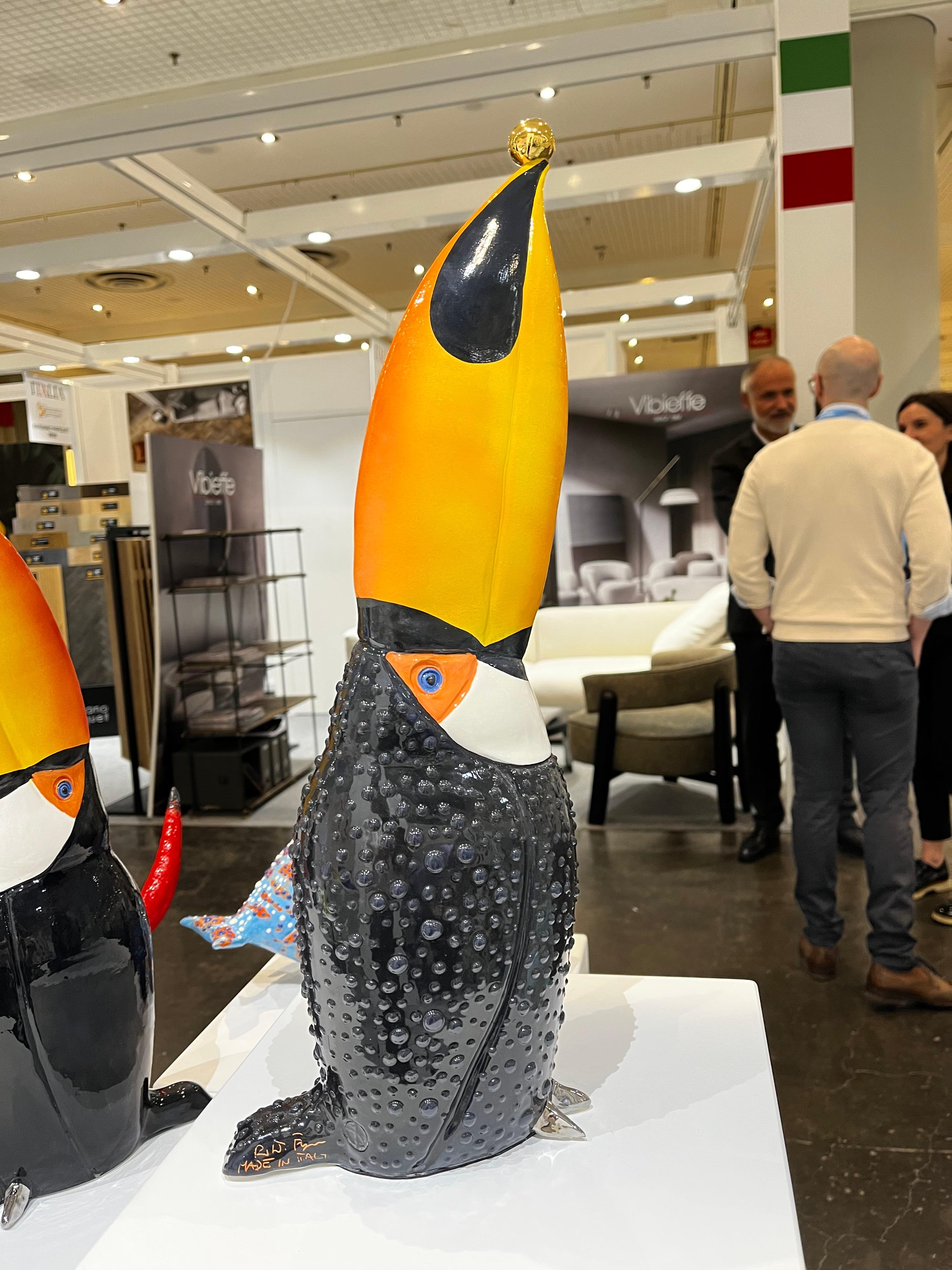 Keramik Multicolor Toucan Couple Handgefertigt in Italien, maßgeschneidert! Neues Creation, 2023 im Angebot 2
