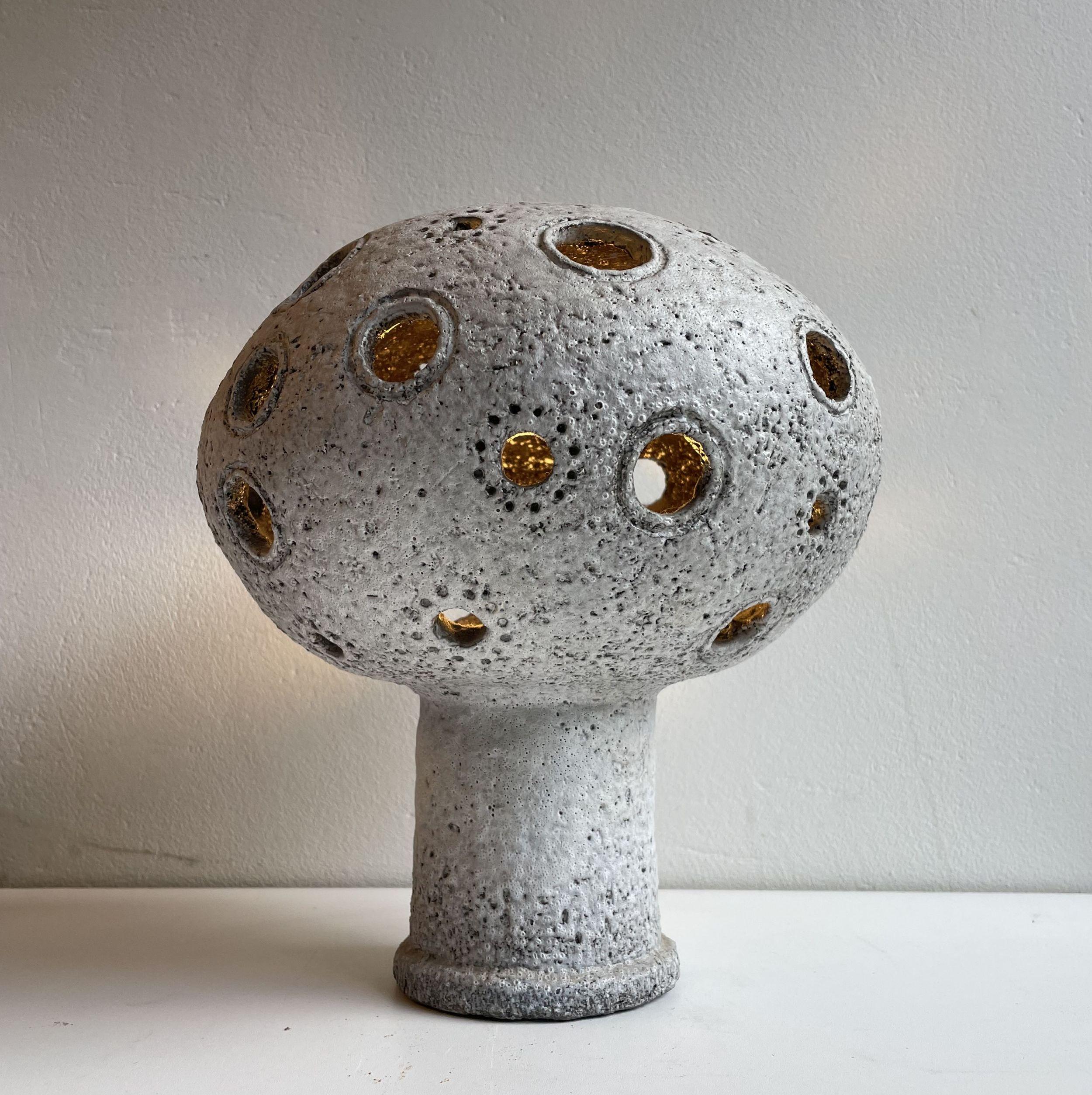 Lampe champignon en céramique par Hannie Mein Bon état - En vente à DOORWERTH, NL