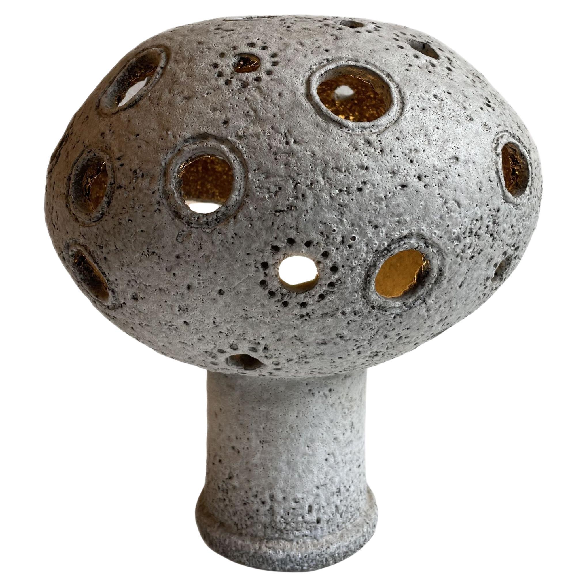 Lampe champignon en céramique par Hannie Mein en vente