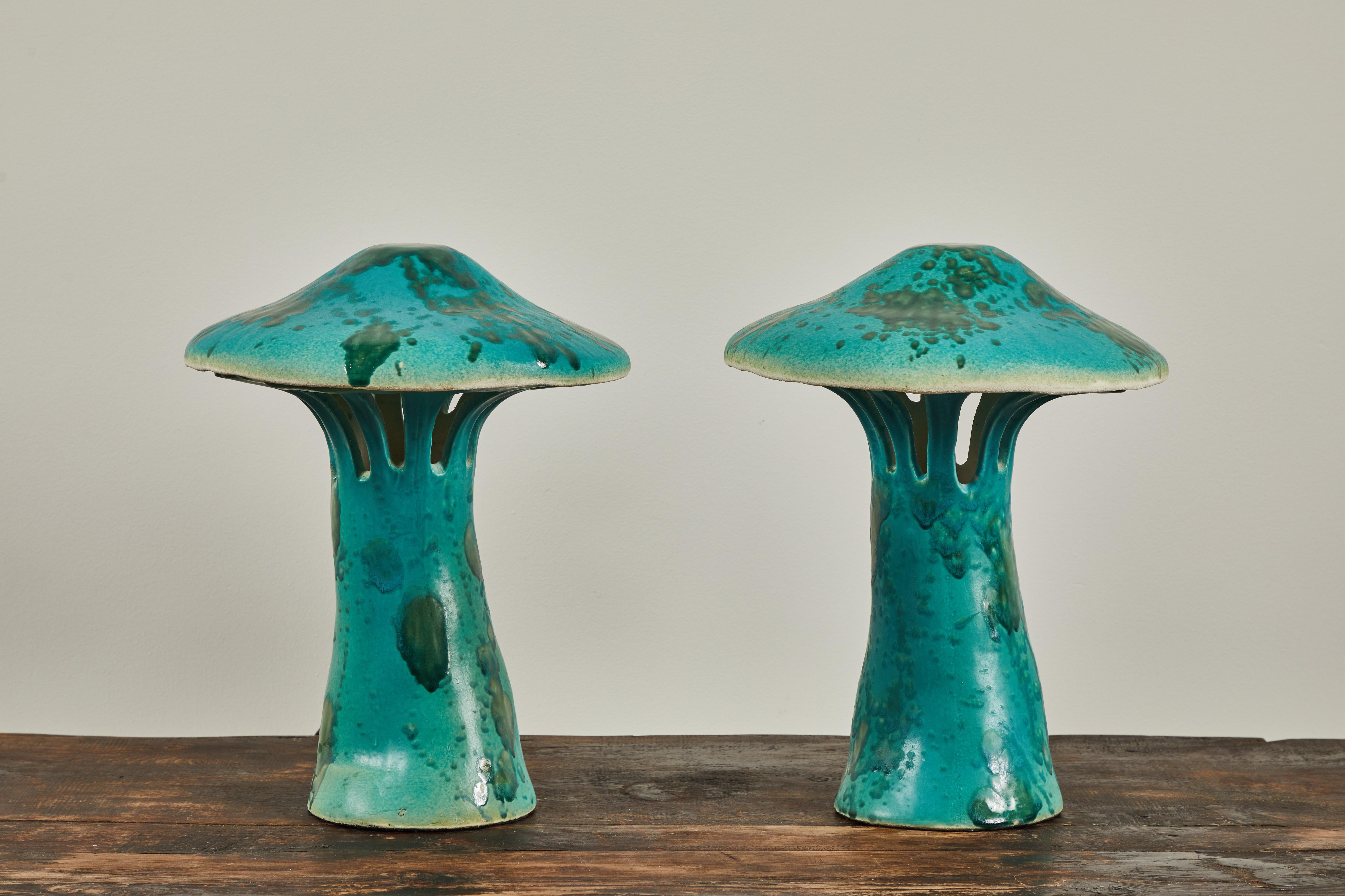 North American Ceramic Mushroom Table Lamp by Atelier MVM