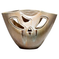 Vaso Navette in ceramica, Accolay, anni '60