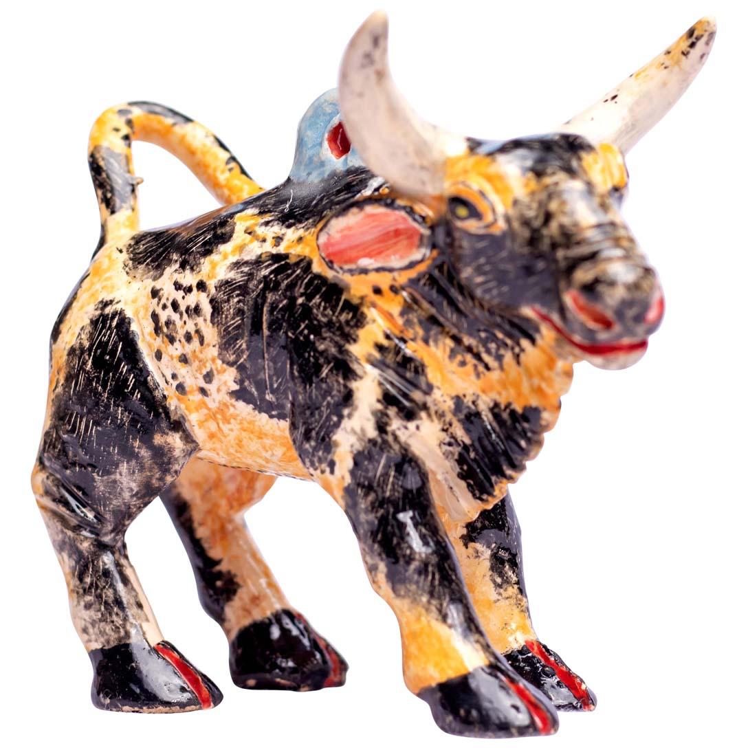 Modern Ceramic Nguni Ornament  , hand made in South Africa For Sale