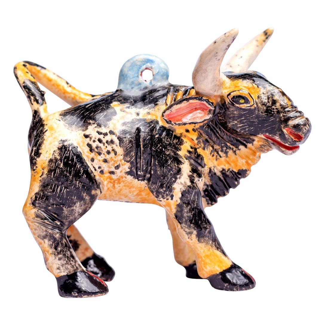 Contemporary Ceramic Nguni Ornament  , hand made in South Africa For Sale
