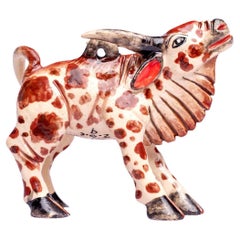 Ornamento Nguni in ceramica  , realizzato a mano in Sudafrica
