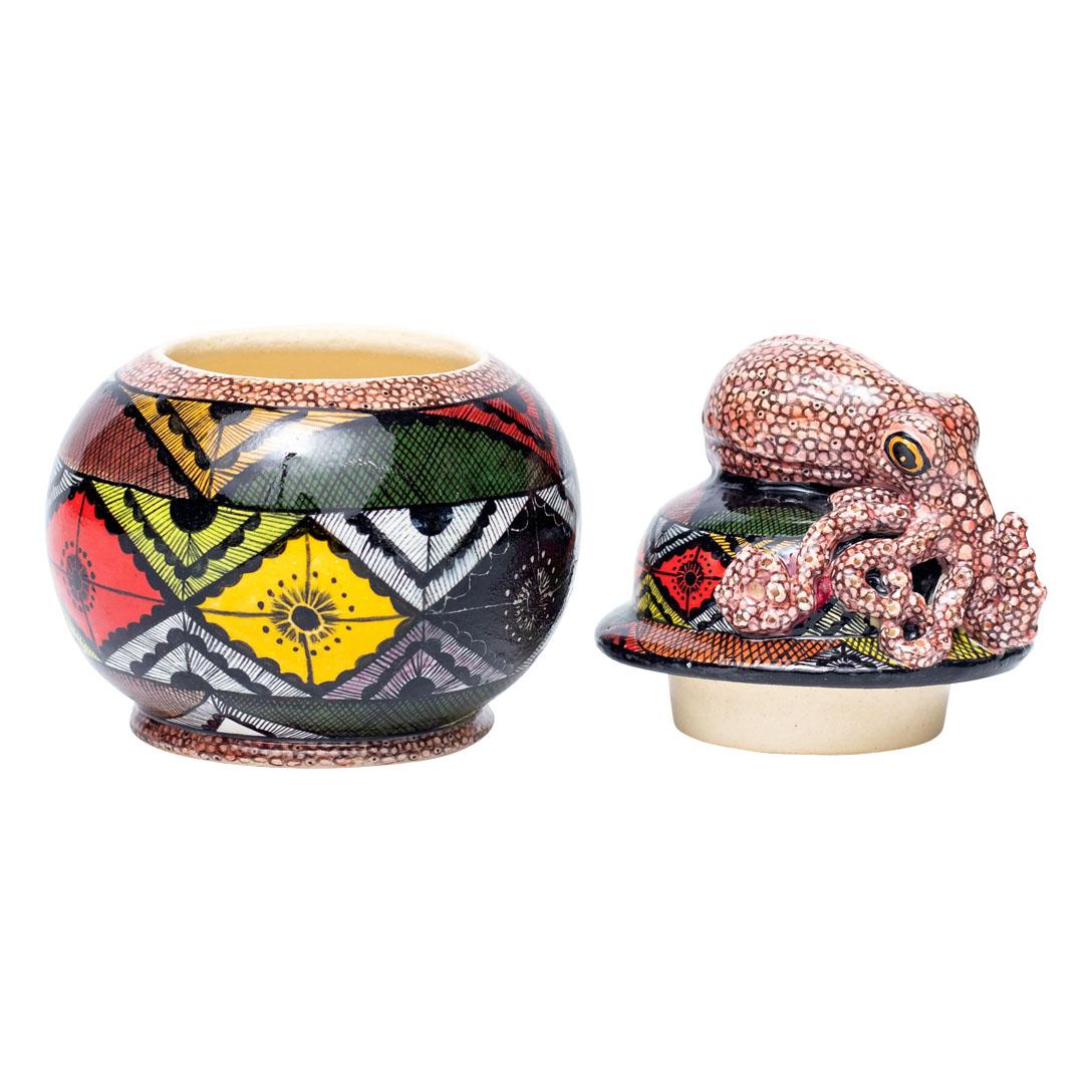 South African Ceramic Octupus Jewelry Box  , hand made in South Africa For Sale