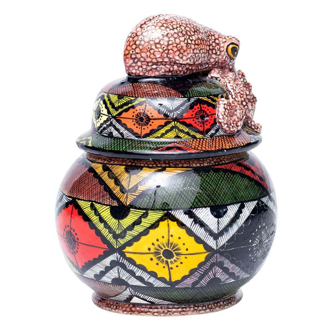 Fired Ceramic Octupus Jewelry Box  , hand made in South Africa For Sale