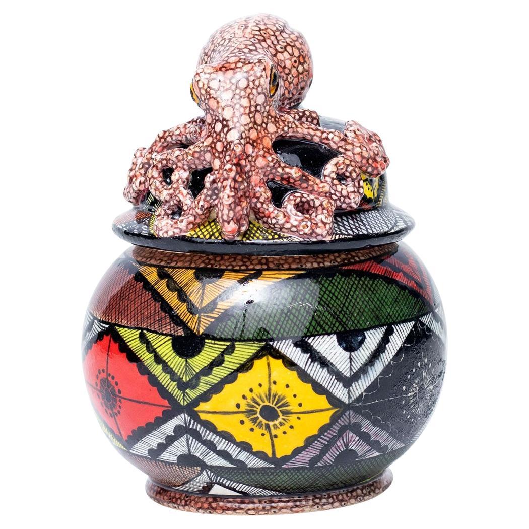 Ceramic Octupus Jewelry Box  , hand made in South Africa
