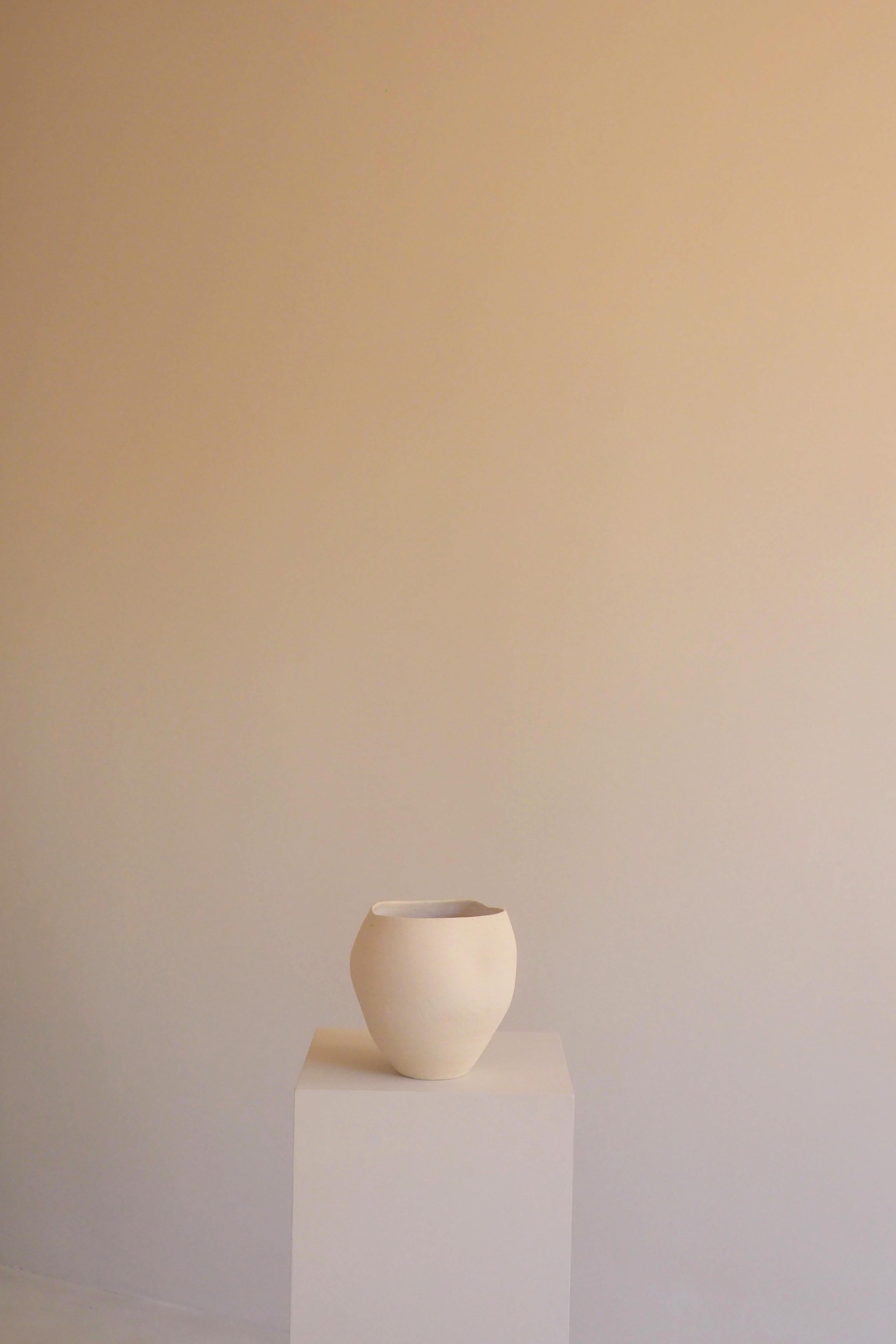Spanish Ceramic Off White Vase - Terra Collection II For Sale