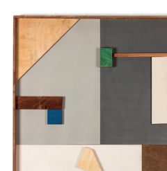 Cerámica sobre madera collage relieve Elementos de Natalie Rich-Fernandez, 2024