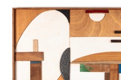 Cerámica sobre madera collage relieve ELEMENTOS de Natalie Rich-Fernandez, 2024