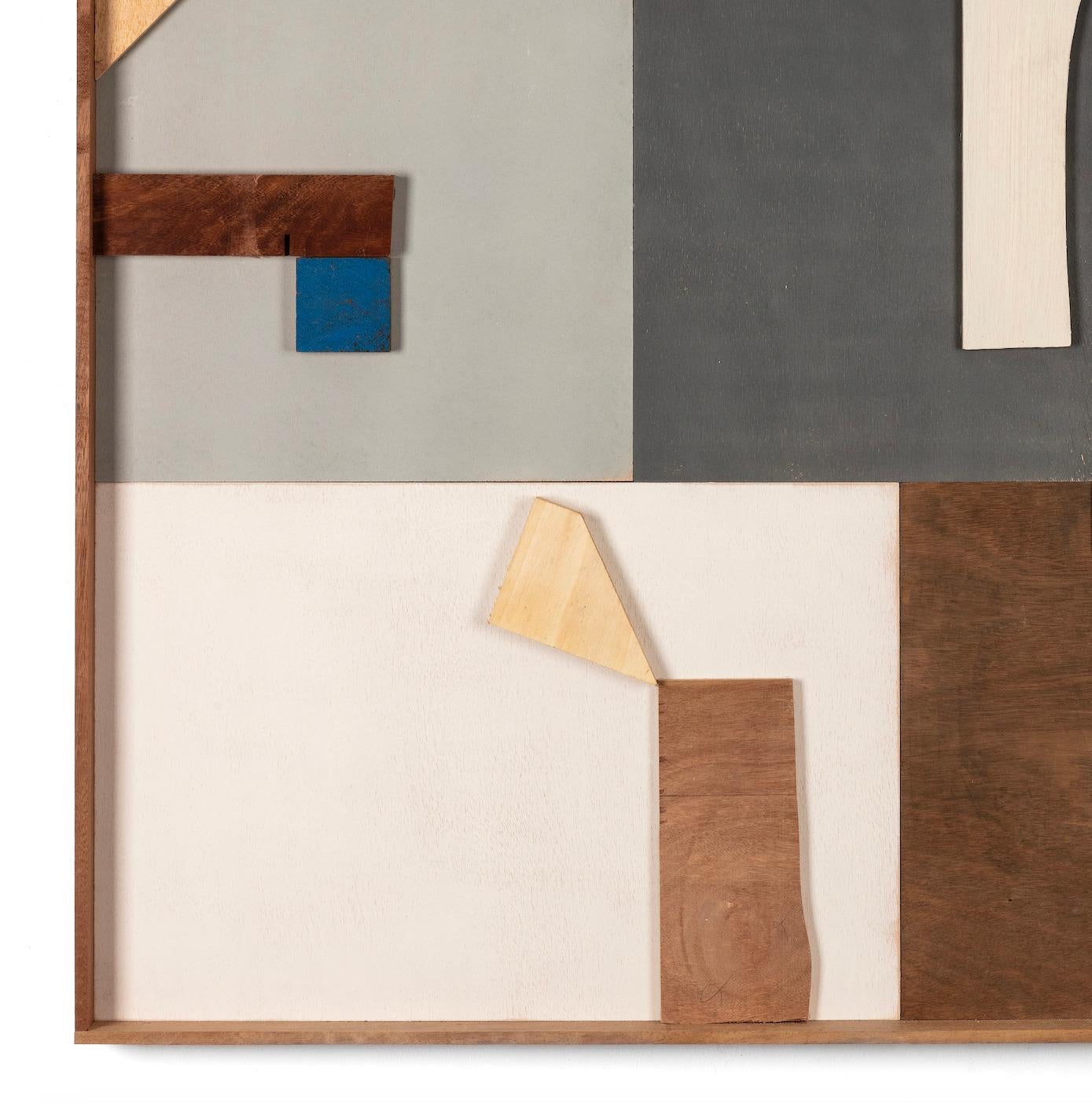 Altro Ceramica su collage di legno a rilievo Elementi di Natalie Rich-Fernandez, 2024 in vendita