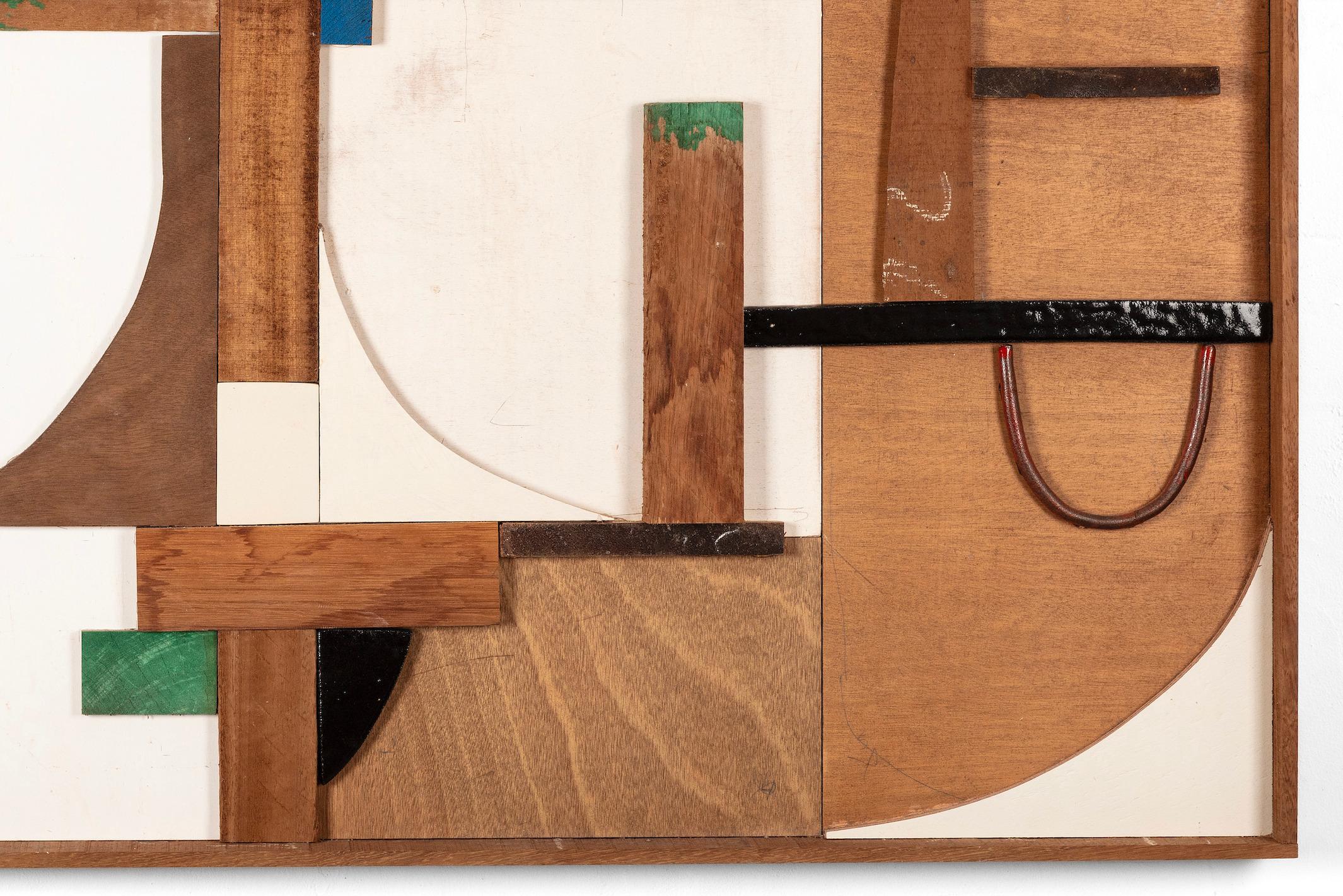 Spanish Ceramic on wood collage relief ELEMENTS by Natalie Rich-Fernandez, 2024 For Sale