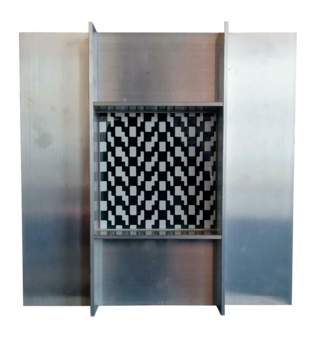 Baldosa óptica de cerámica diseñada por Ettore Sottsass para Cedit Ceramiche, 1968 en venta 2