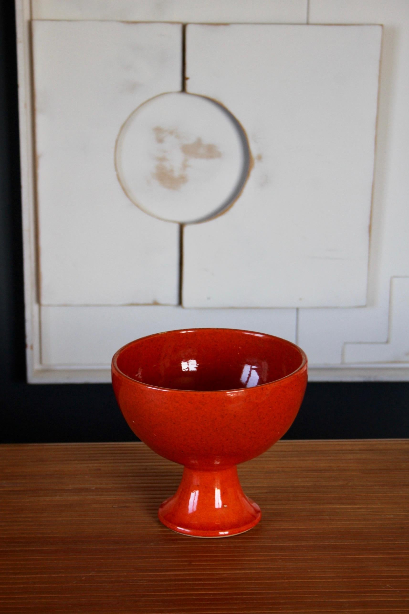Vaso in ceramica arancione stile Dani Ruelland 