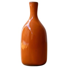 Ceramic Orange Vase by Jacques and Dani Ruelland France 1960s