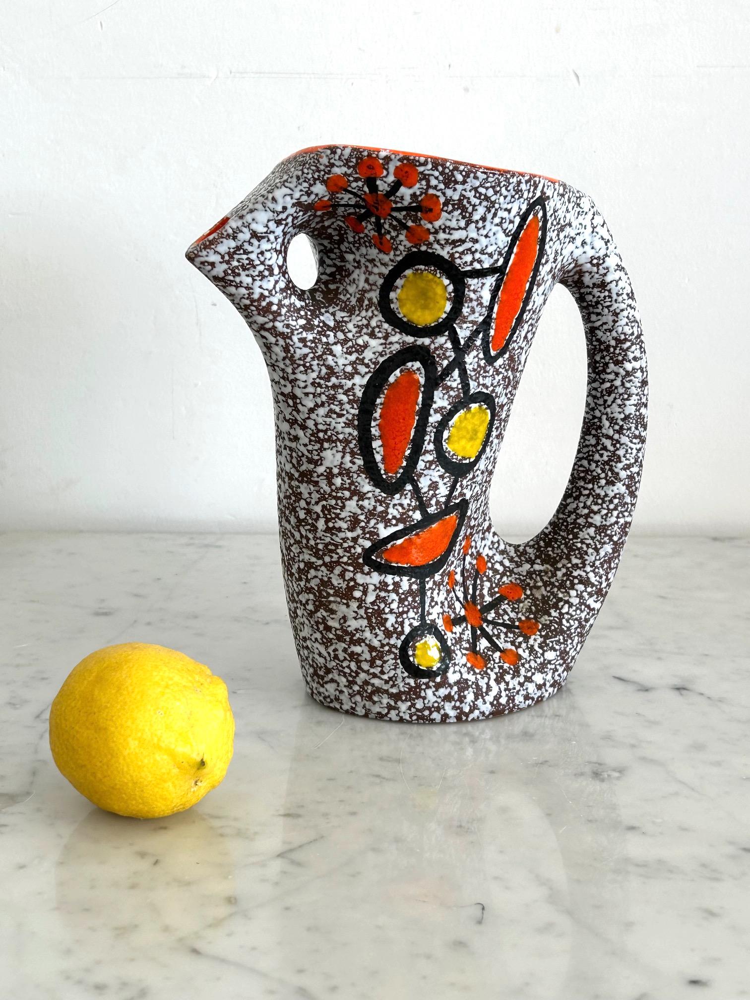 Keramik-Orangeade-Set von Dominique Marino, Le Vaucour, Vallauris, um 1960 im Zustand „Gut“ im Angebot in LE CANNET, FR