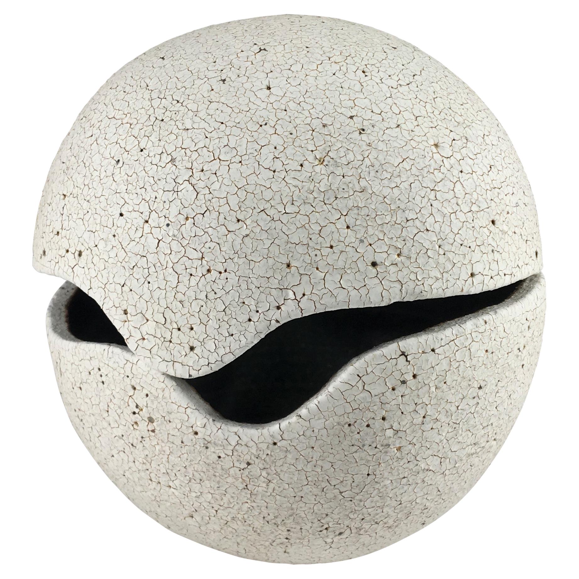 Ceramic Orb Covered Vessel by Yumiko Kuga For Sale