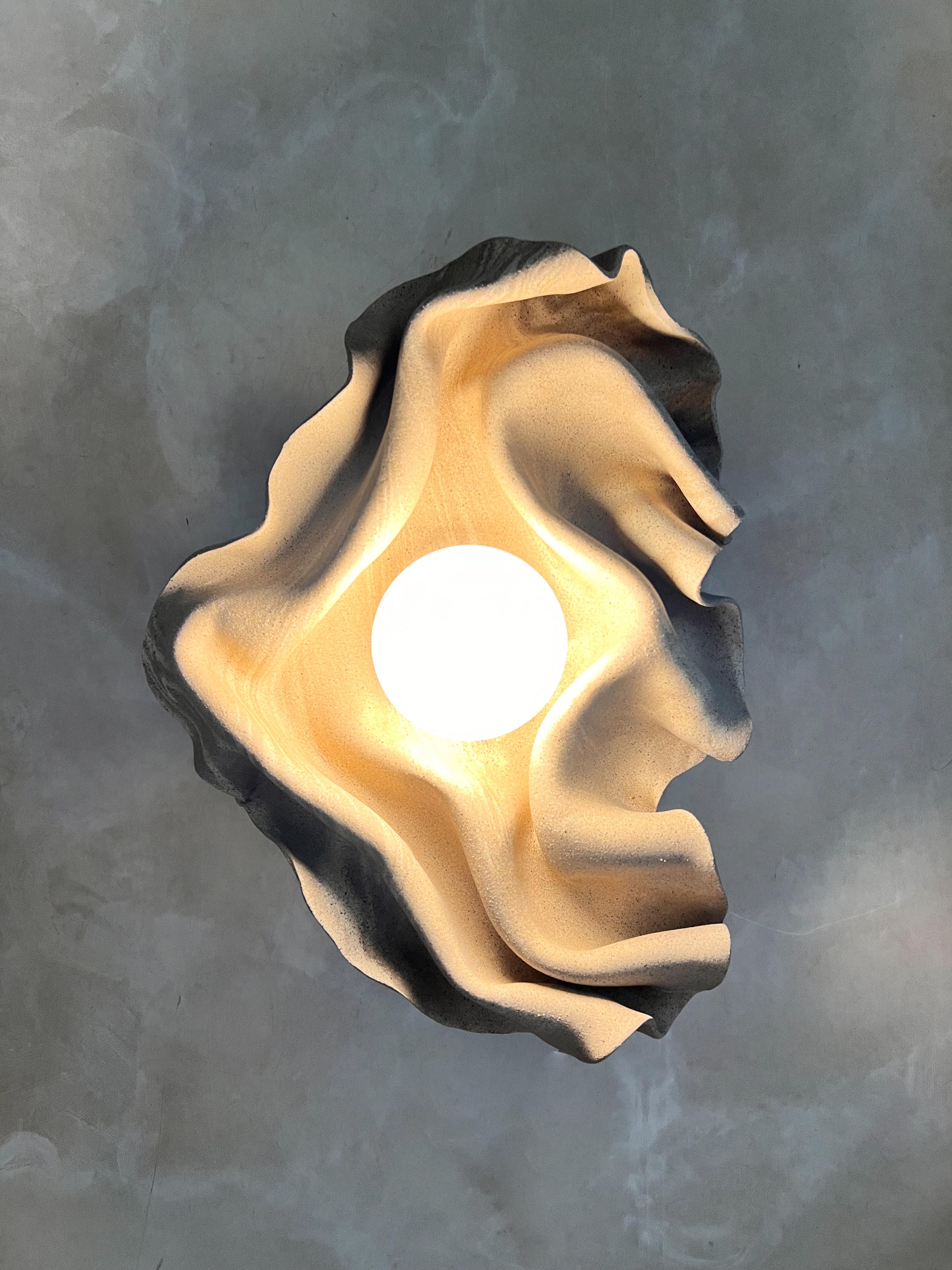 Ceramica organica  applique scultorea moderna 1