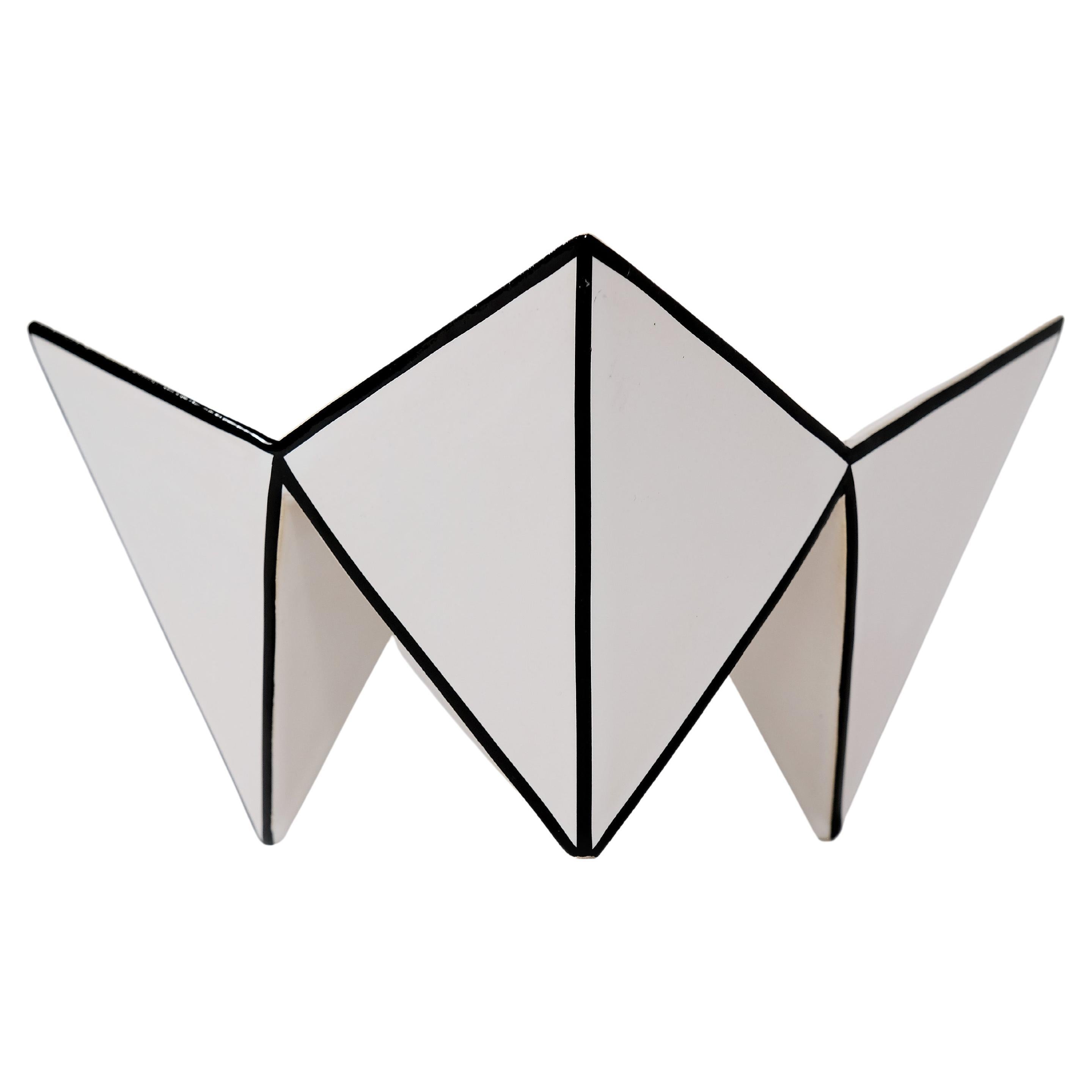 Keramikvase „Origami“ von Tschechischen Künstlern bei Kubista