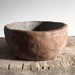 Ceramic Oval Bowl in a Primitive Style from Mexico