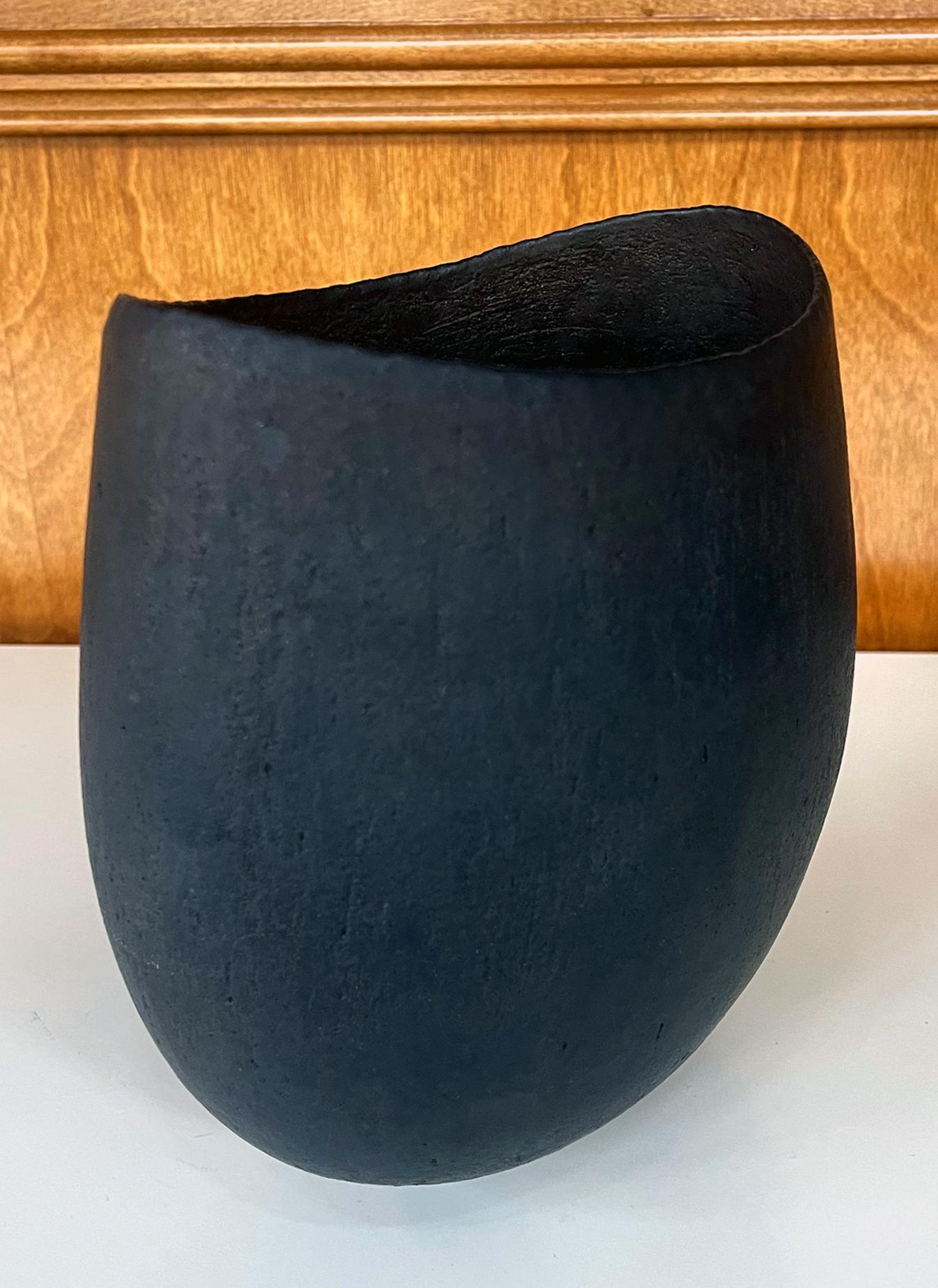 20th Century Ceramic Oval Vessel by British Studio Potter John Ward For Sale