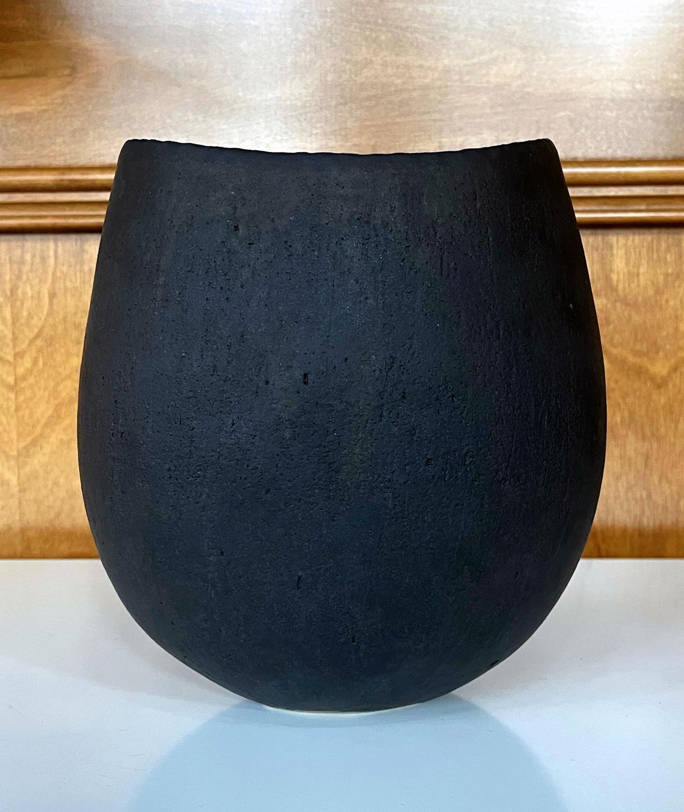 Ceramic Oval Vessel by British Studio Potter John Ward For Sale 1