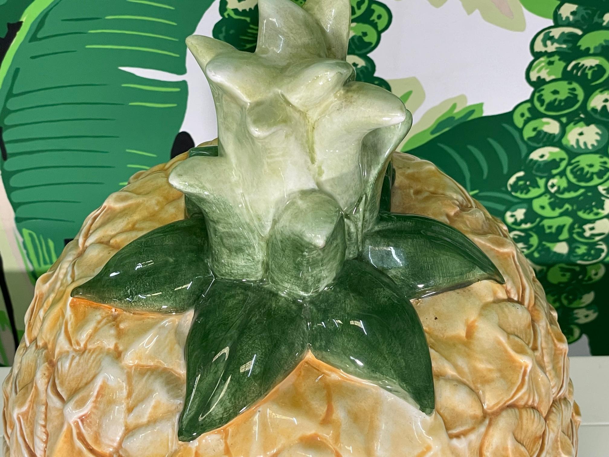20th Century Ceramic Oversized Pineapple Centerpiece