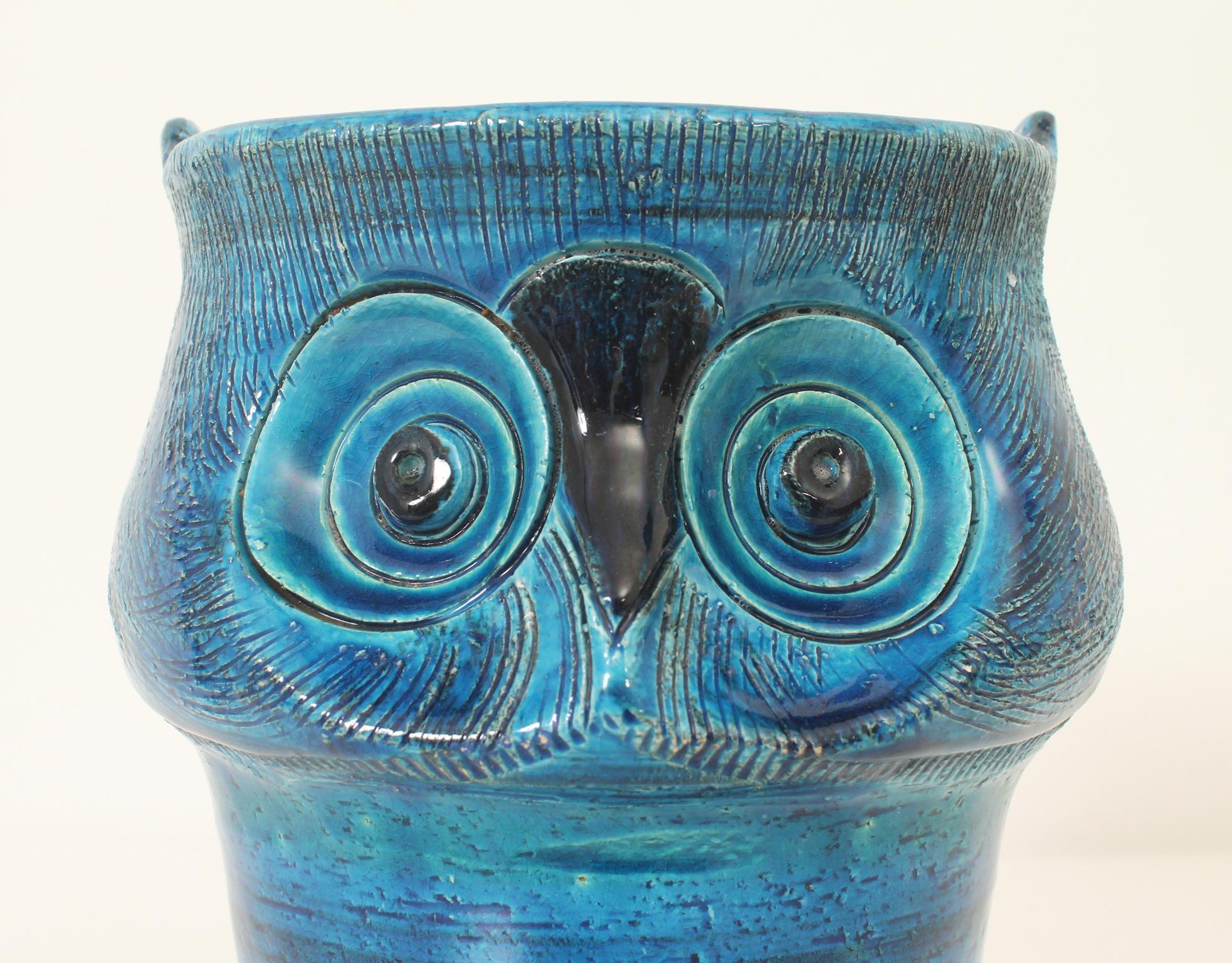 Mid-Century Modern Ceramic Owl by Aldo Londi for Bitossi, Italy, 1960's For Sale