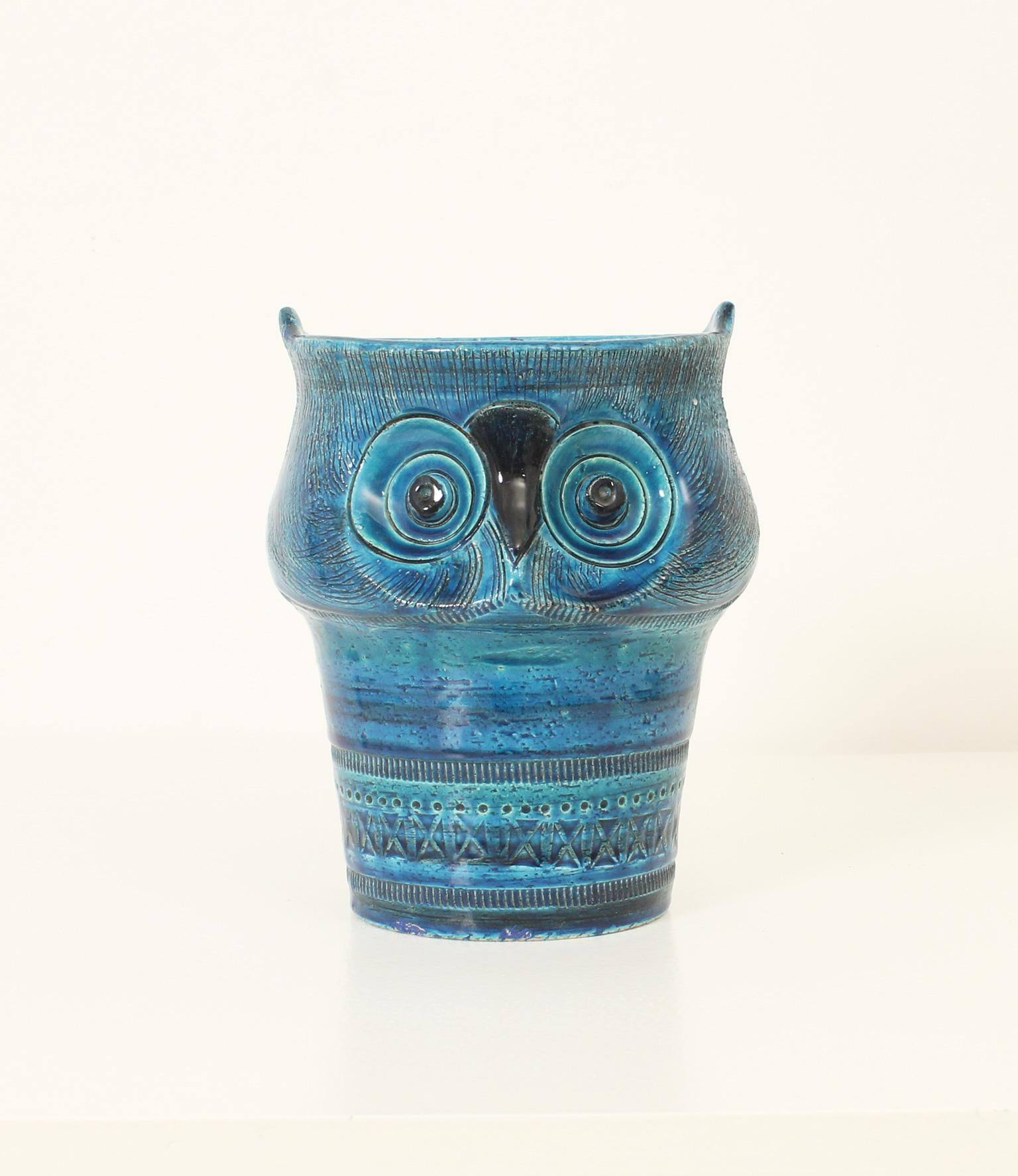 Italian Ceramic Owl by Aldo Londi for Bitossi, Italy, 1960's For Sale