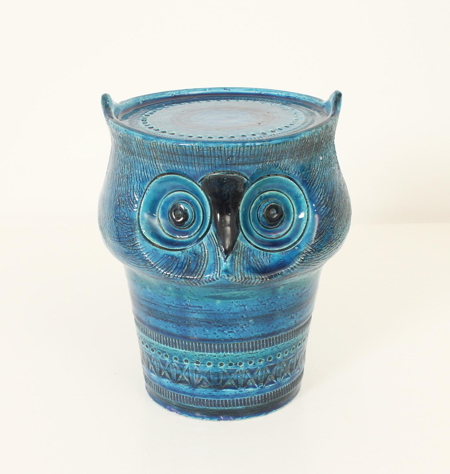 Ceramic Owl by Aldo Londi for Bitossi, Italy, 1960's In Good Condition For Sale In Barcelona, ES