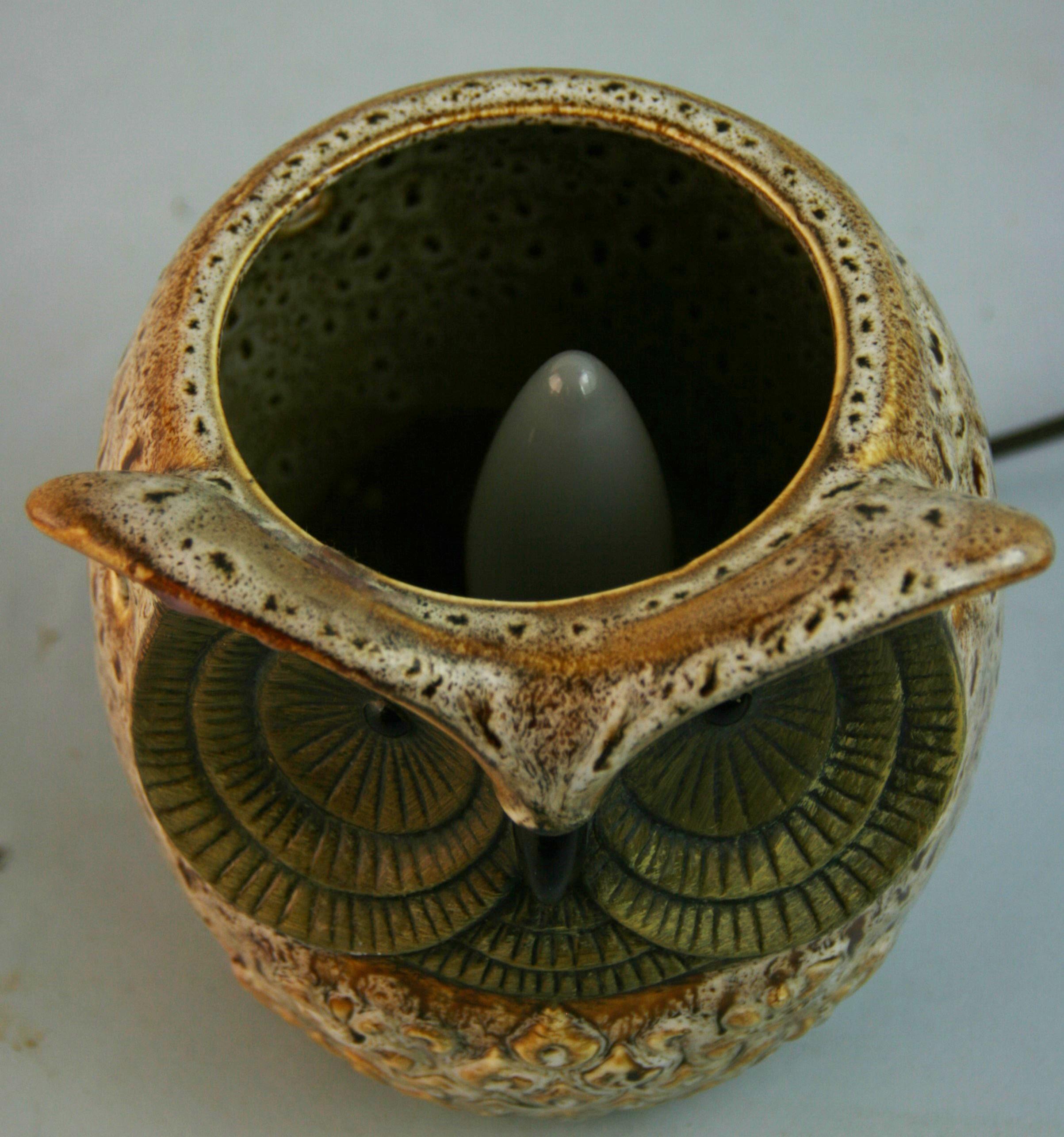 Céramique Veilleuse hibou en céramique en vente