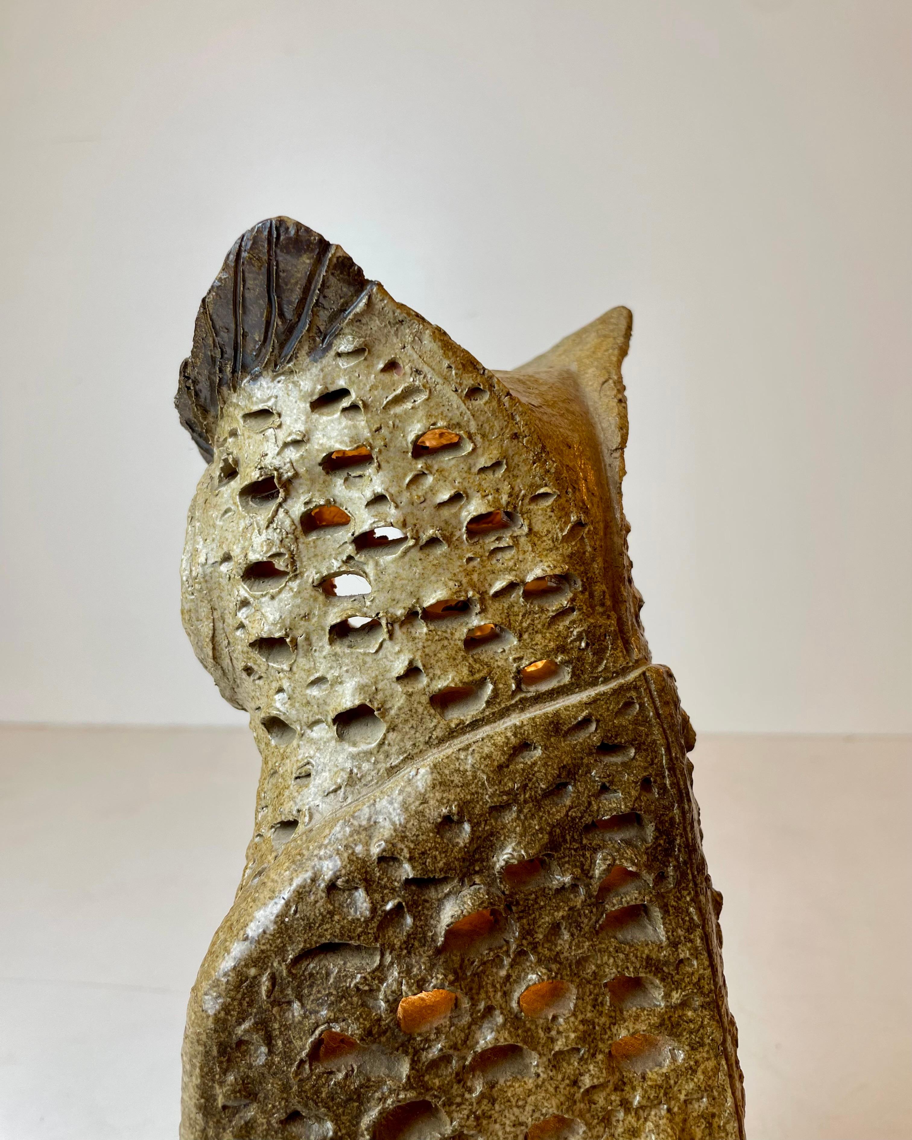 Ceramic Owl Table Lamp, 1960s For Sale 5