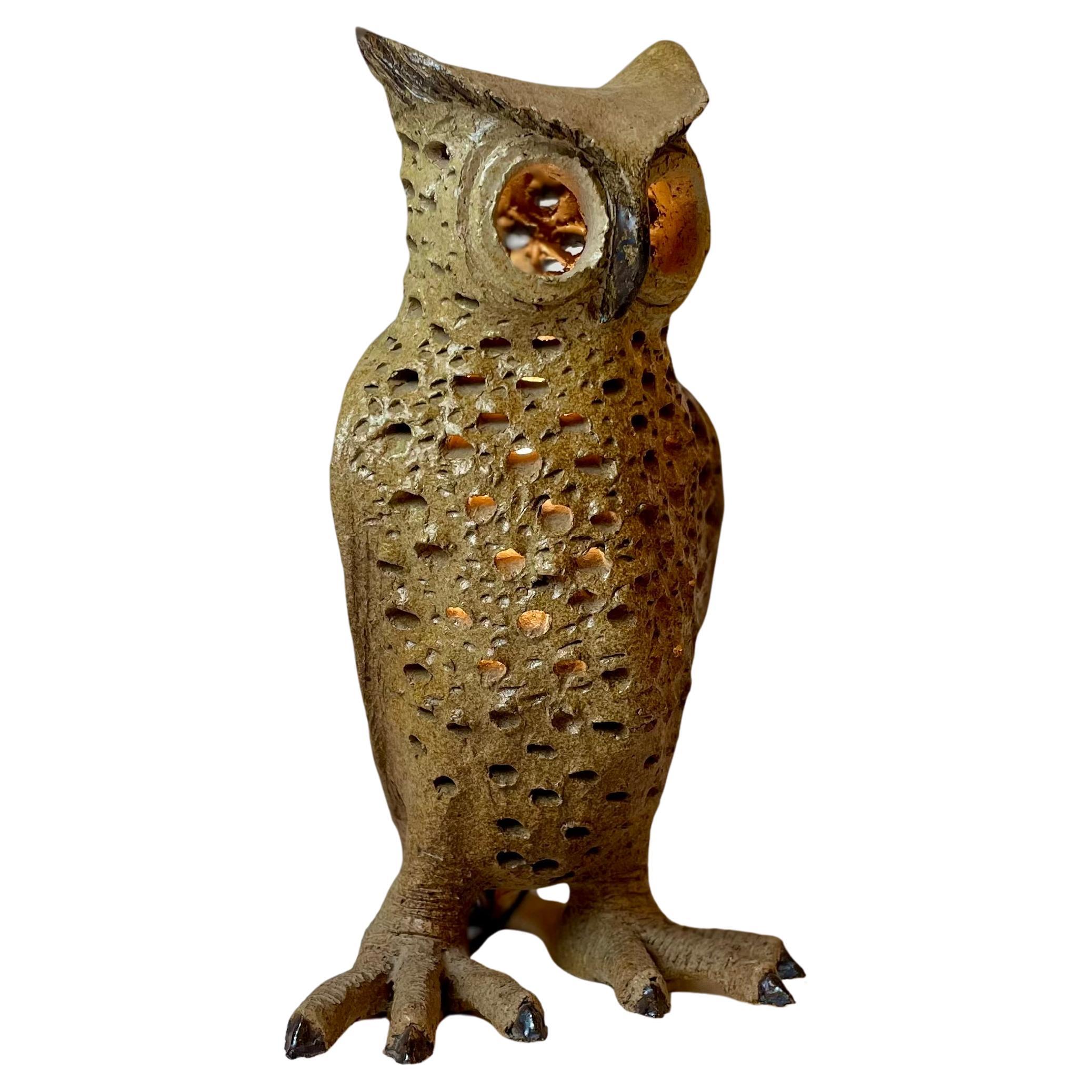 Ceramic Owl Table Lamp, 1960s