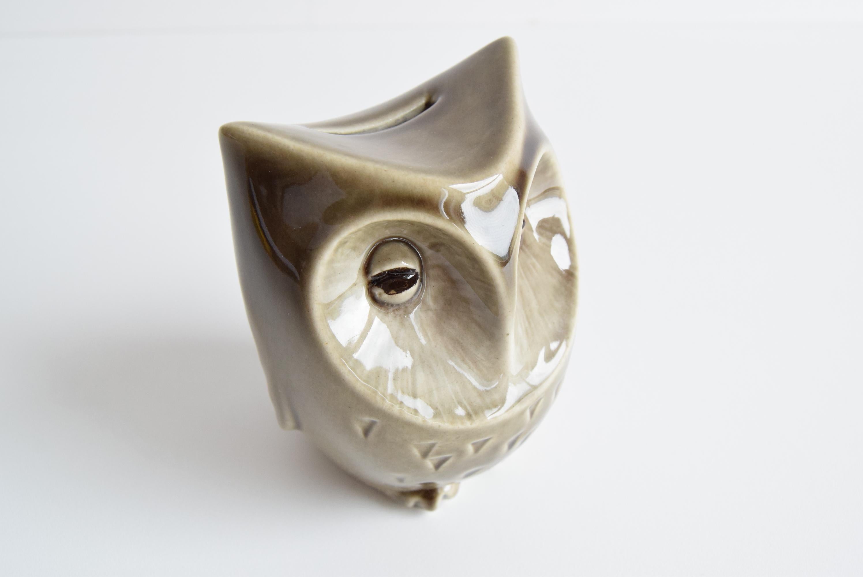 Cofre del tesoro búho de cerámica de Ditmar Urbach, década de 1960. en venta 4