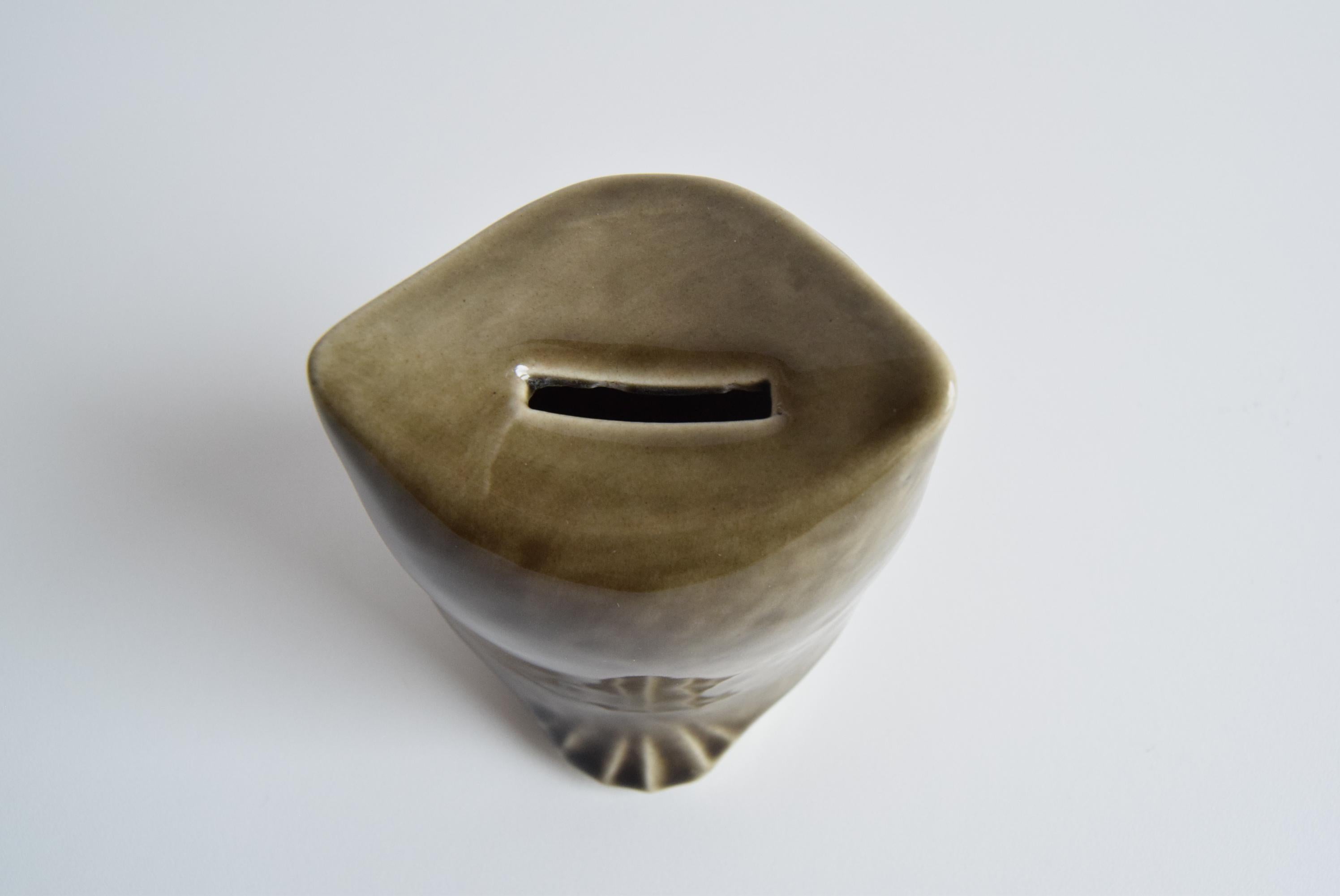 Cofre del tesoro búho de cerámica de Ditmar Urbach, década de 1960. en venta 2