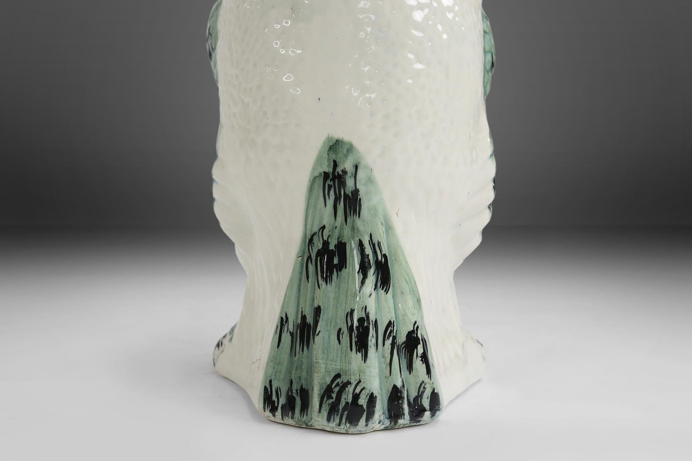 Ceramic Owl Umbrella Stand, Ca.1970 1