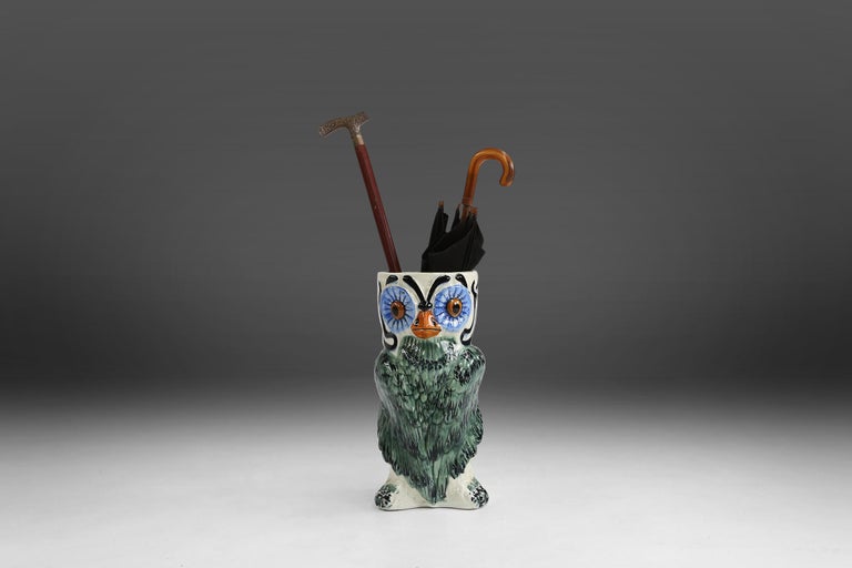Ceramic Owl Umbrella Stand, Ca.1970 For Sale at 1stDibs