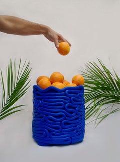 Keramik-Pflanzgefäß mit Knöpfen aus Steingut von Joseph Algieri