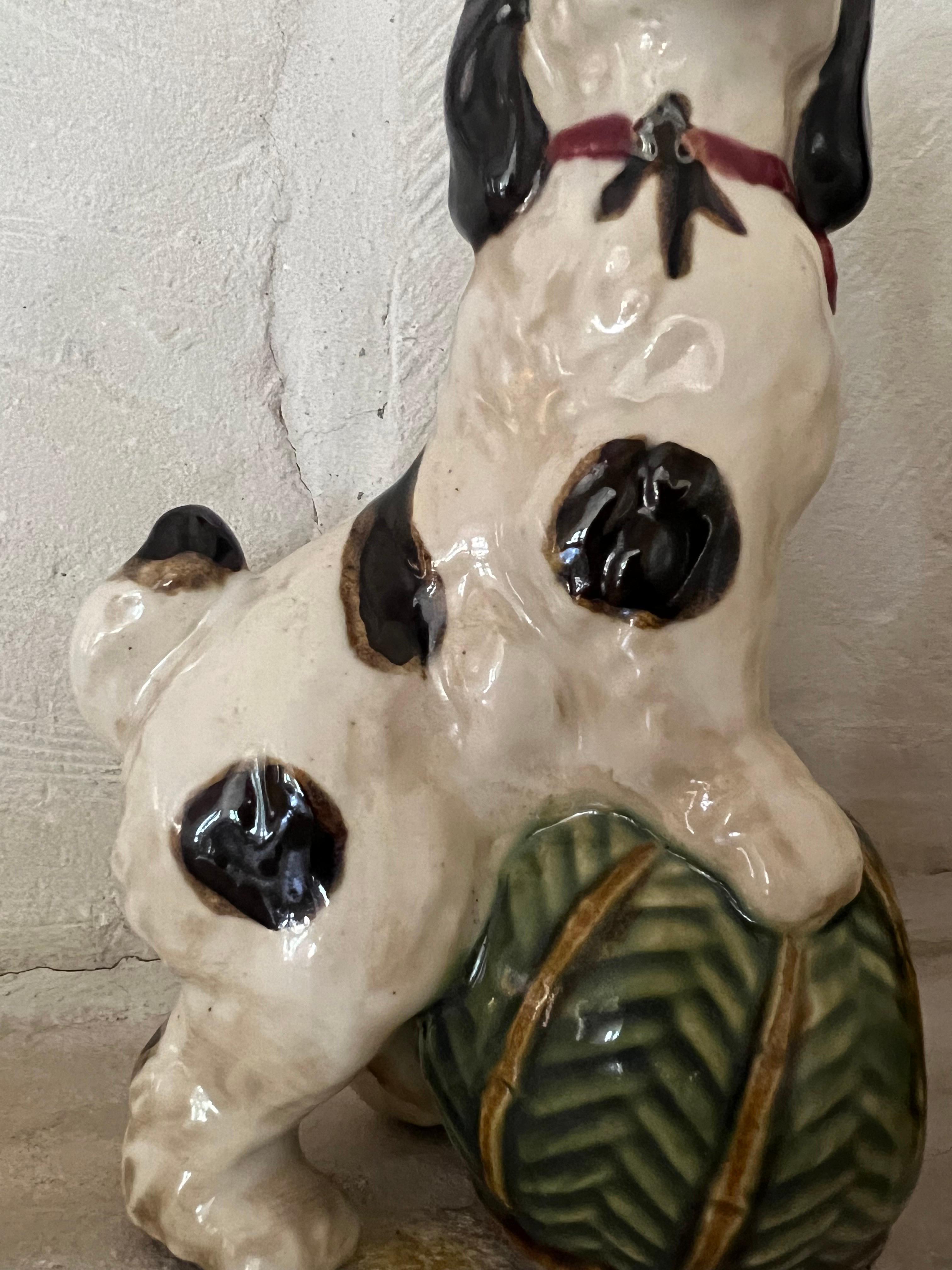 Ceramic Painted English Cavalier Dog Bookends - a Pair, C. 1940s 3