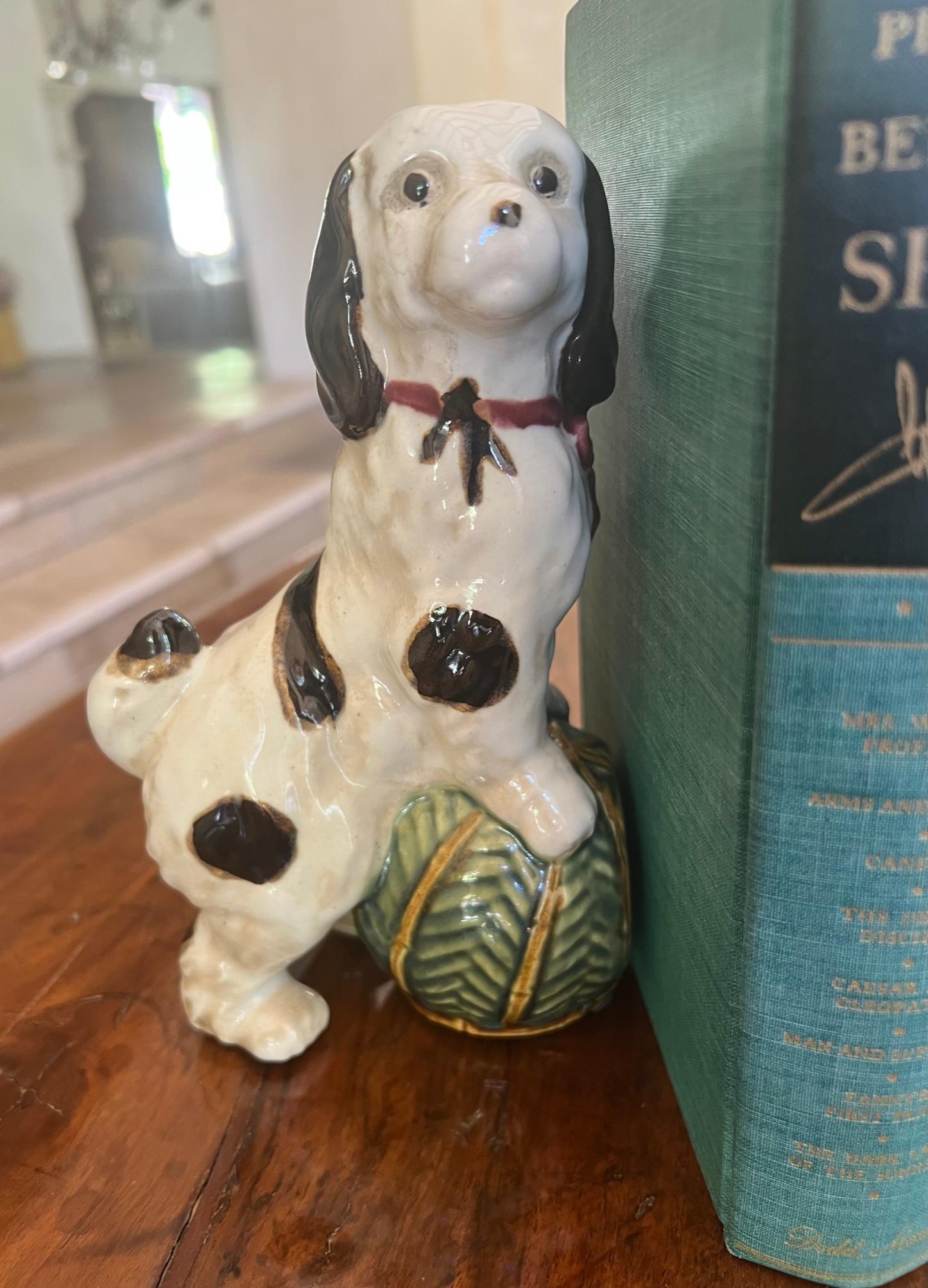 Ceramic Painted English Cavalier Dog Bookends - a Pair, C. 1940s 4