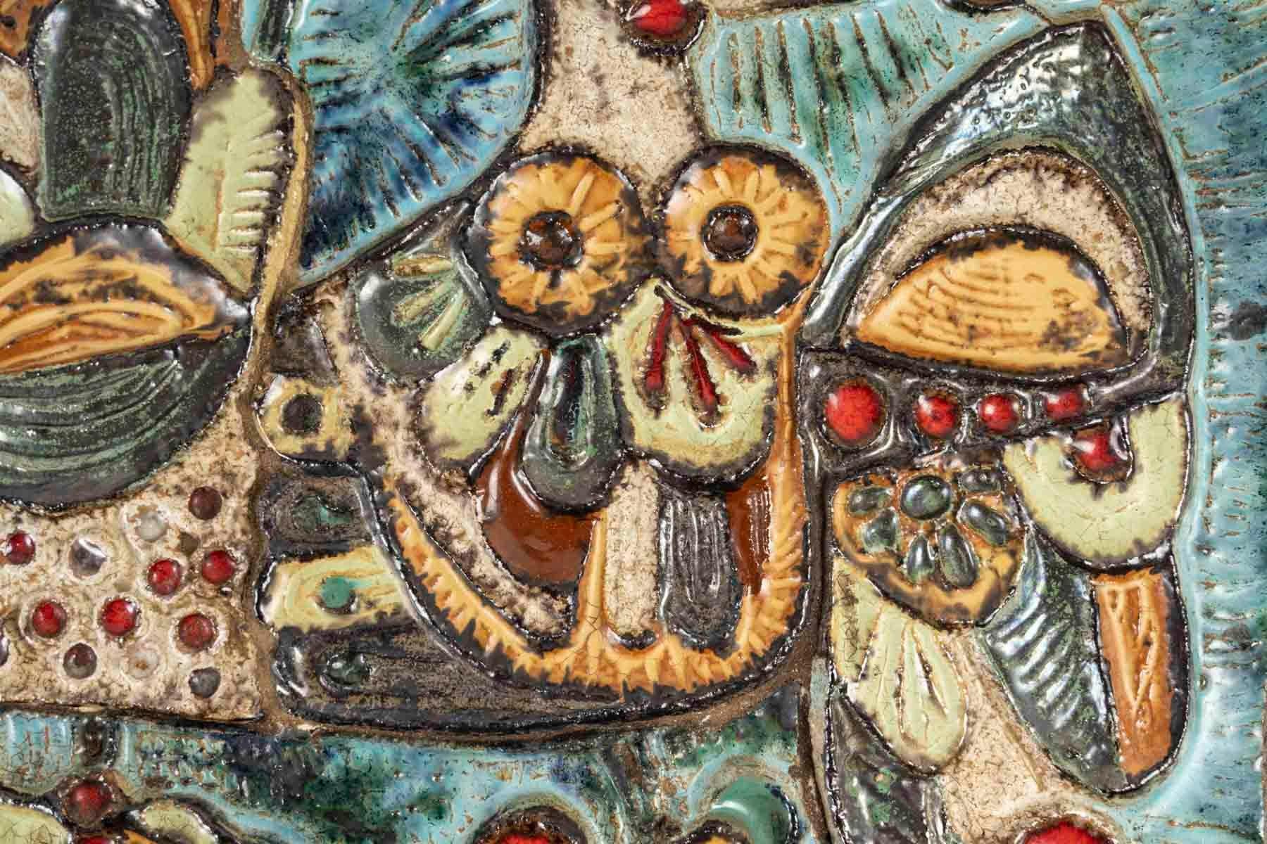 Pintura en cerámica de Roland Zobel, hacia 1960-1970. siglo XX en venta