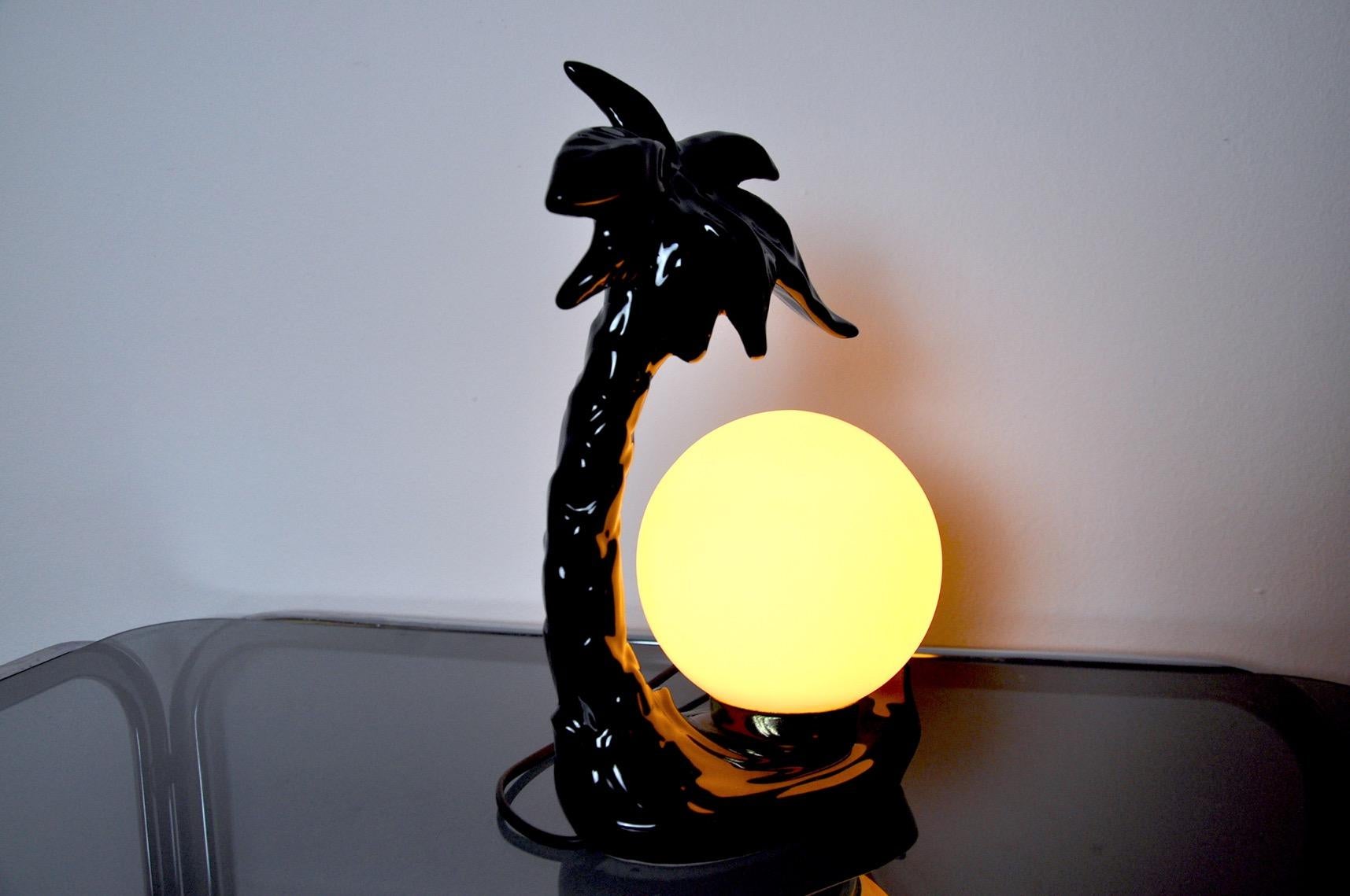 Keramik-Lampe „Palmbaum“ 1970 im Angebot 1