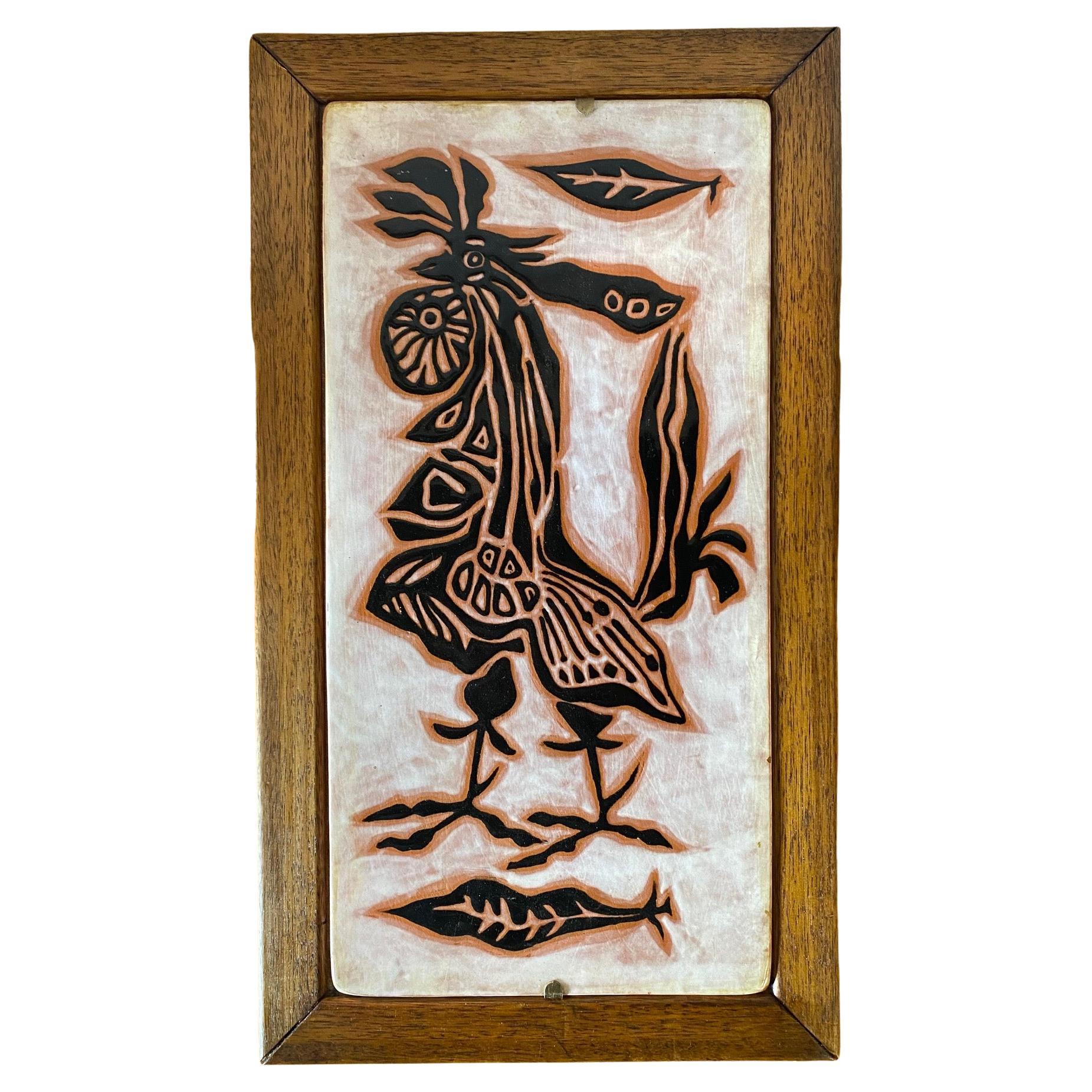 Keramische Tafel von Jean Lurçat, Sant Vicens, Frankreich, 1952-65 im Angebot