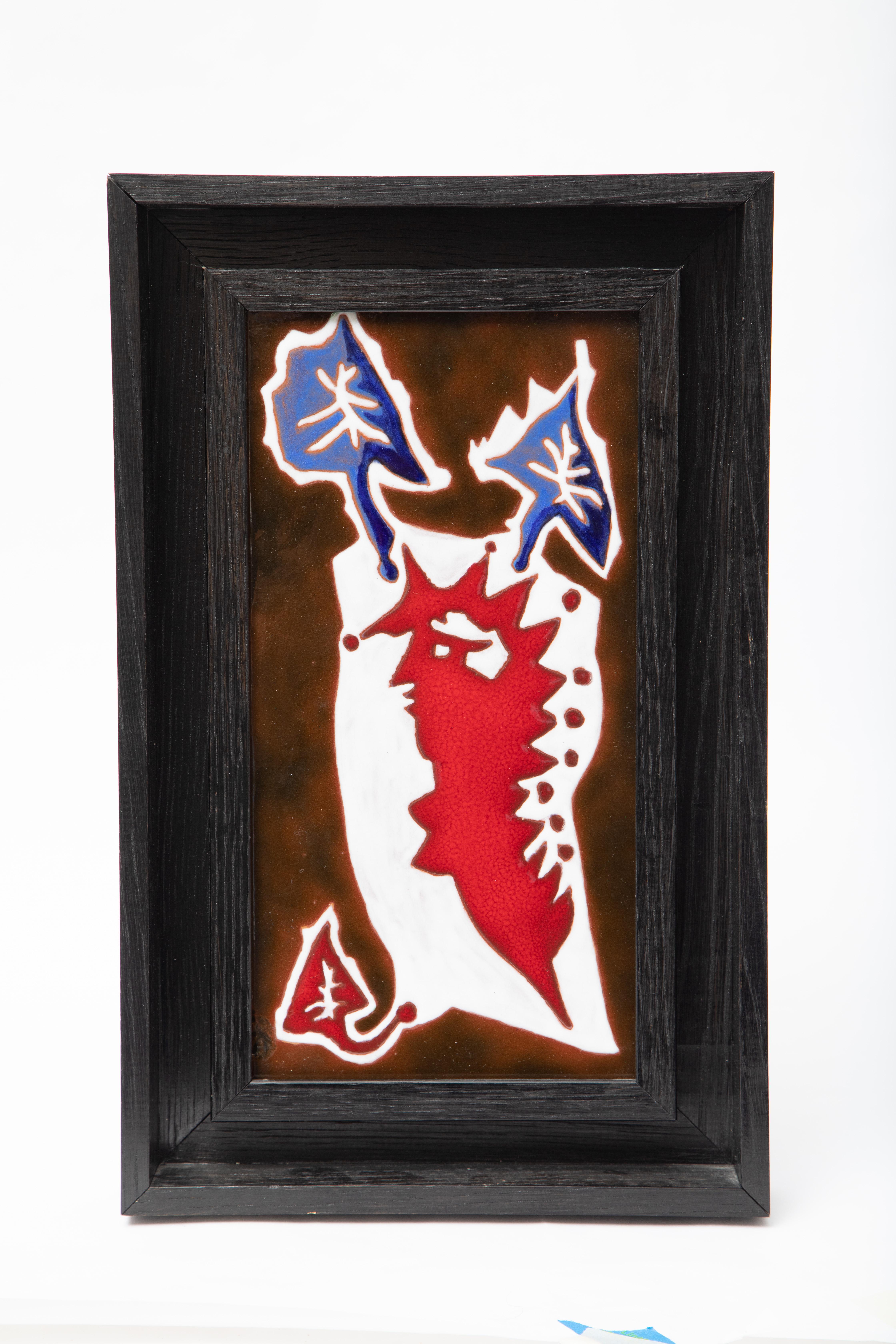 Hand-Crafted Ceramic Panel Wall Plaque by Jean Lurçat, Sant Vicens, France, 1952-65 For Sale