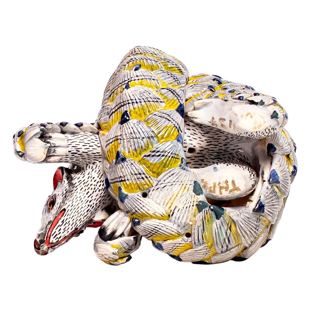 South African Ceramic  Pangolin Sculpture , hand made in South Africa For Sale