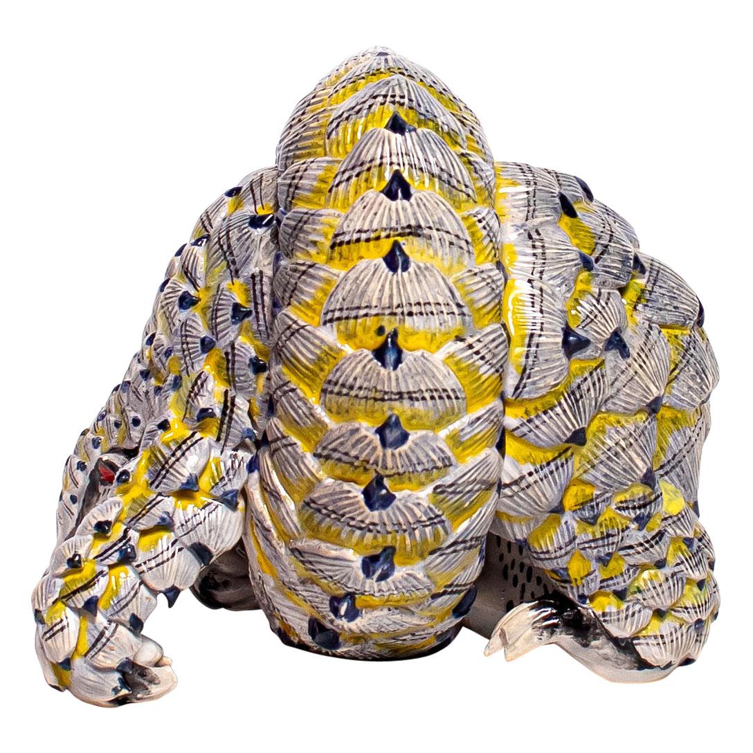 Fired Ceramic  Pangolin Sculpture , hand made in South Africa For Sale